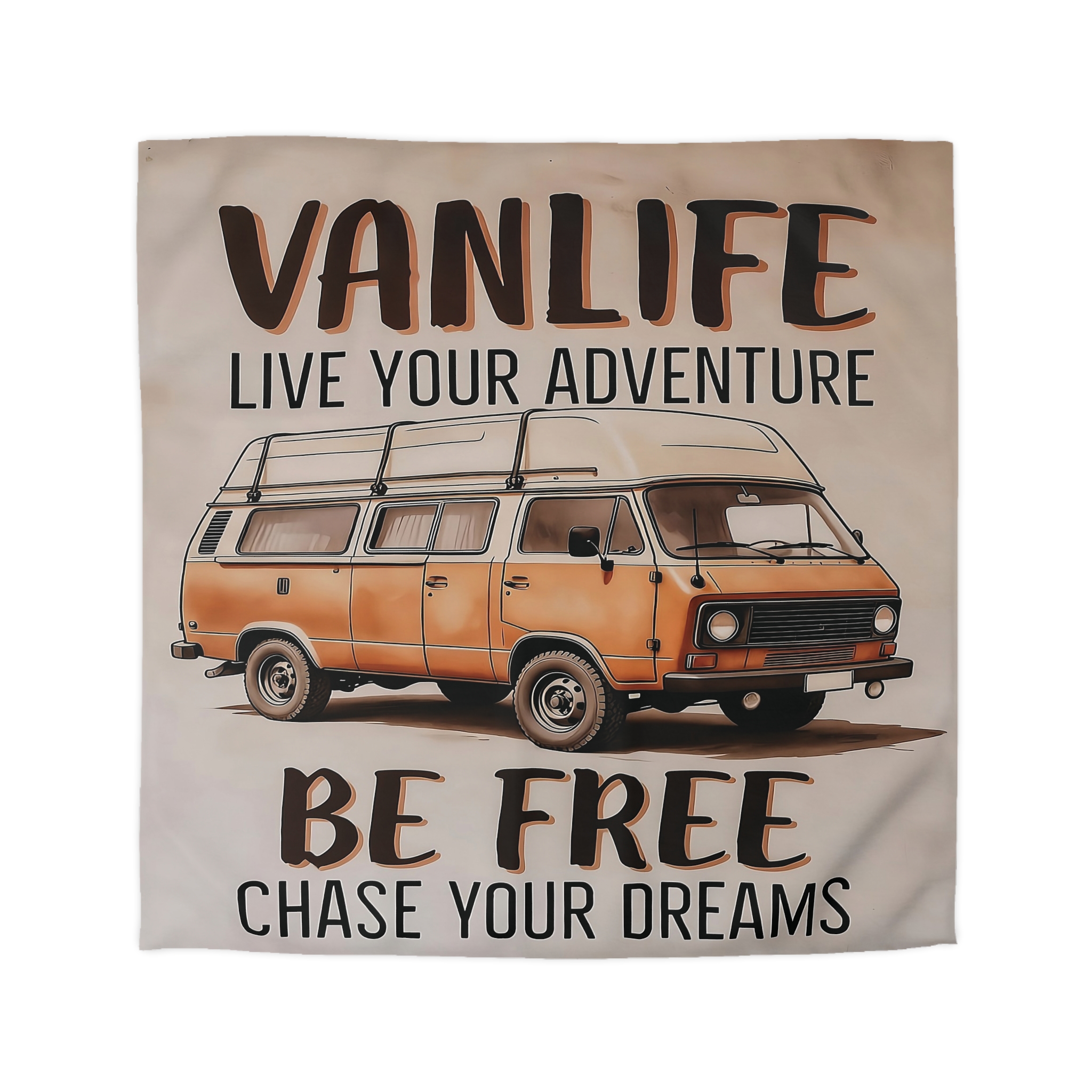 Duvet Cover – “Be Free / Live Your Adventure” Camper Van Bedding