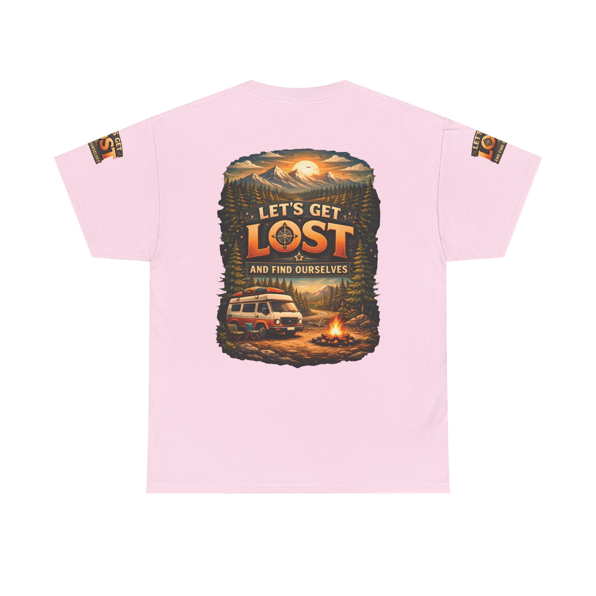 Unisex Heavy Cotton Tee — "Let´s Get Lost And Found Ourselfs" Design Scenic-Line