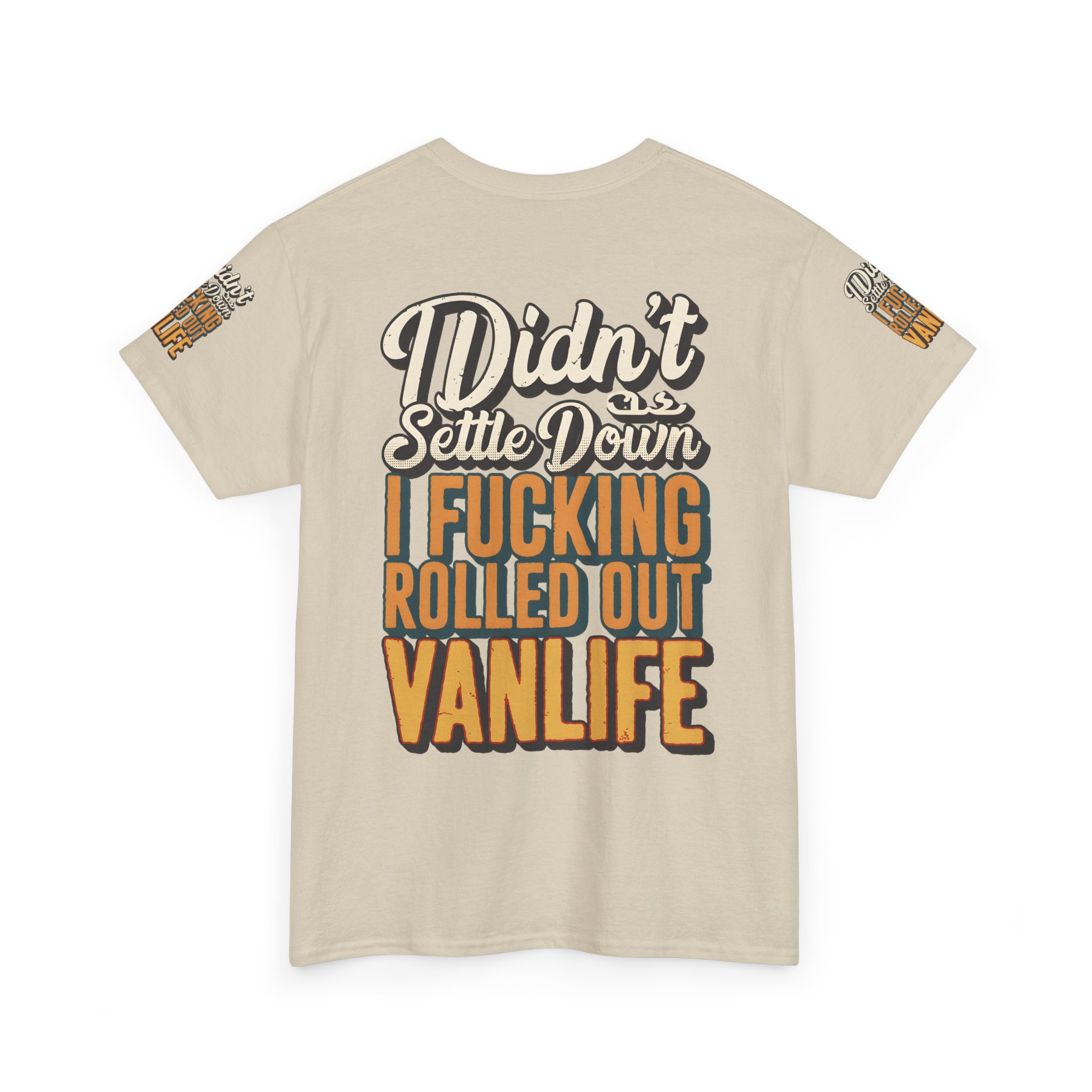 10705103172020026148_2048.jpeg Unisex Heavy Cotton Tee — "Dind´t Settle Down" Design F**K-Line