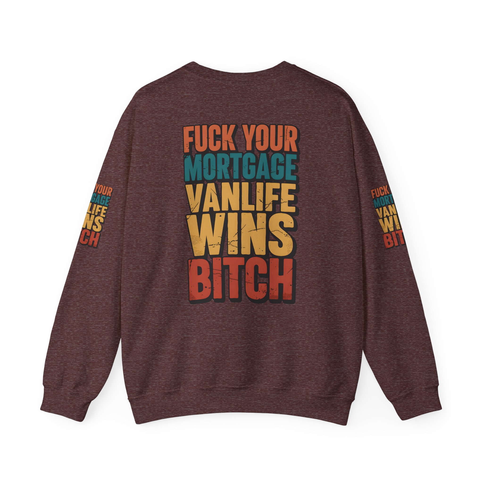 Unisex Heavy Blend™ Crewneck Sweatshirt — "Fuck Your Mortgage" Design F**K-Line