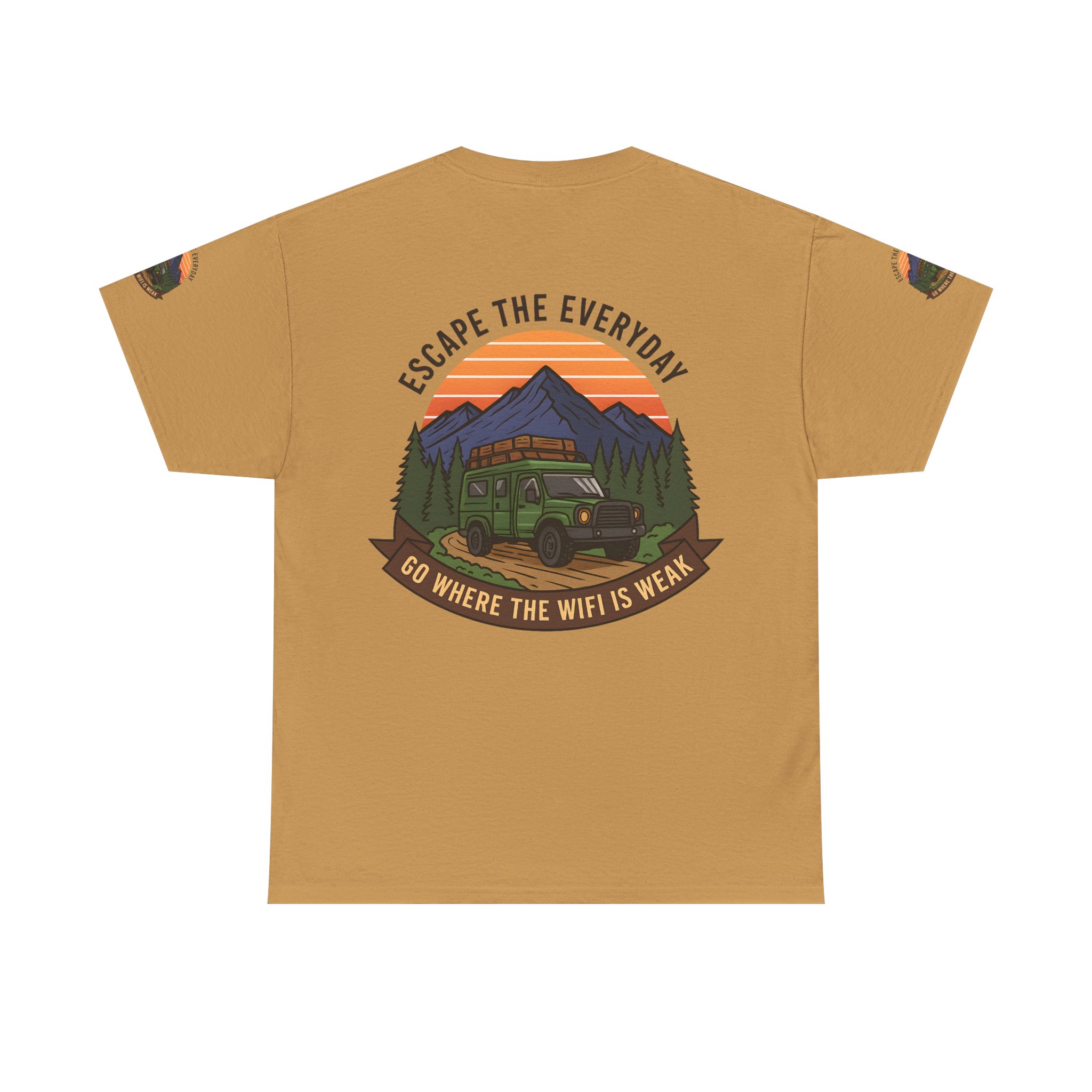 10718702953011526892_2048.jpeg Unisex Heavy Cotton Tee — "Go Where the WiFi Is Weak" Adventure Shirt