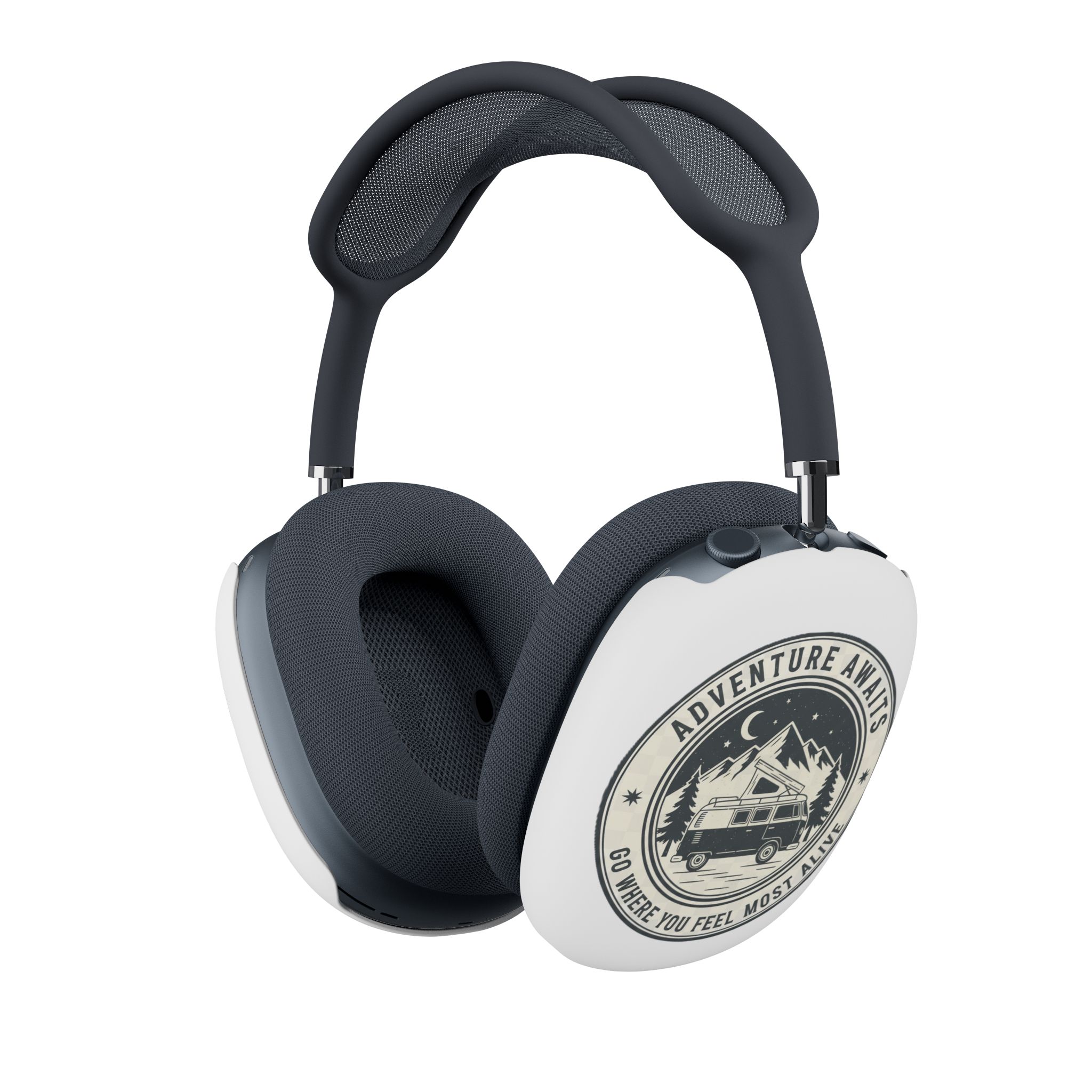 AirPod Max Case — "Adventure Awaits-Go Where You Feel Most Alive" Mountain Van Travel Design