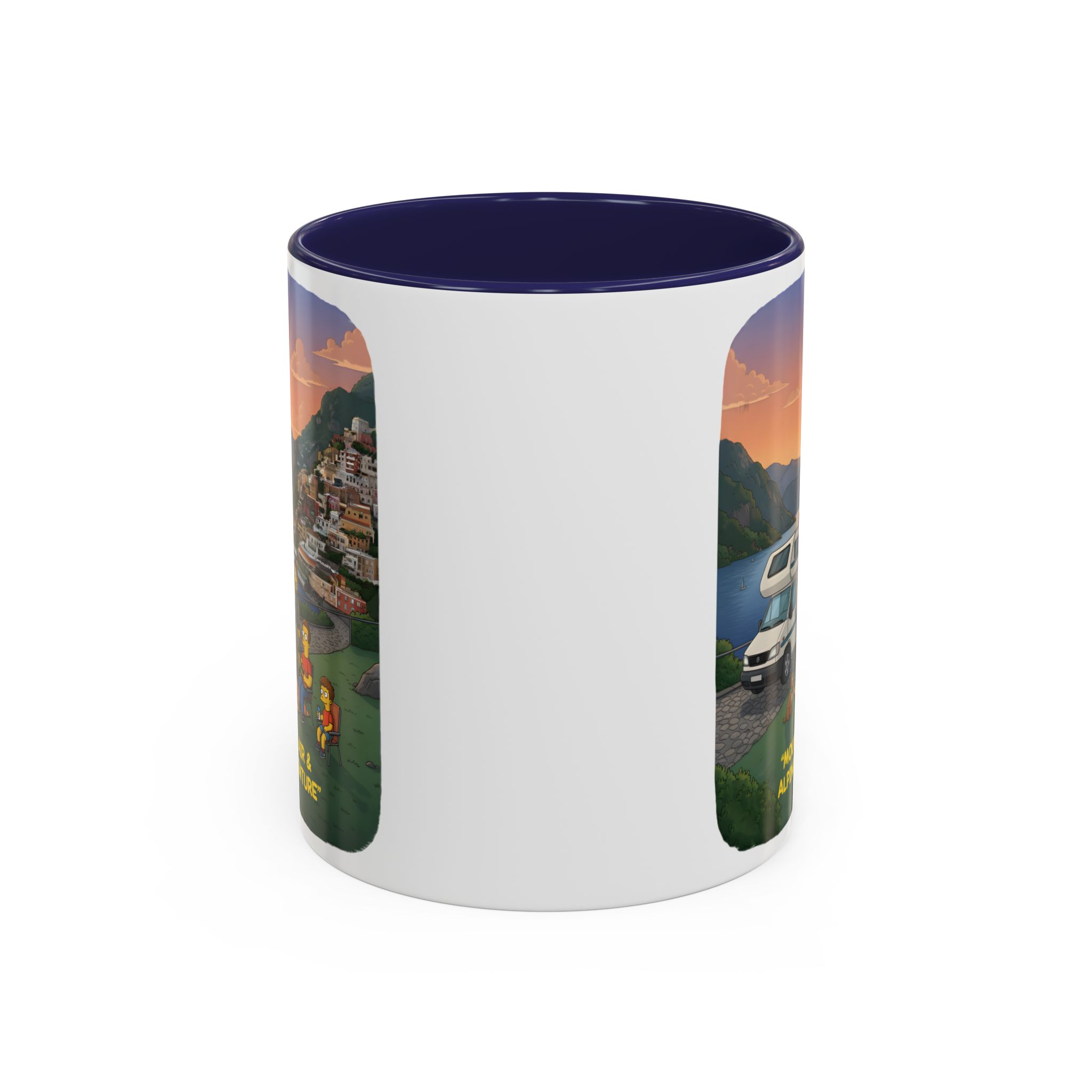 Accent Coffee Mug (11, 15oz) — "Mountain Air-Alpine Adventure" Design Sitcom-Line