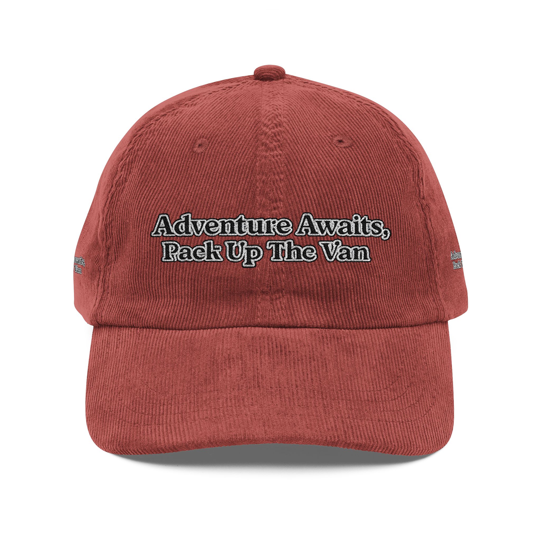 10742419722096945919_2048-1.jpeg Vintage Corduroy Cap (Embroidery) — "Adventure Awaits, Pack Up The Van" Embroidered Hat
