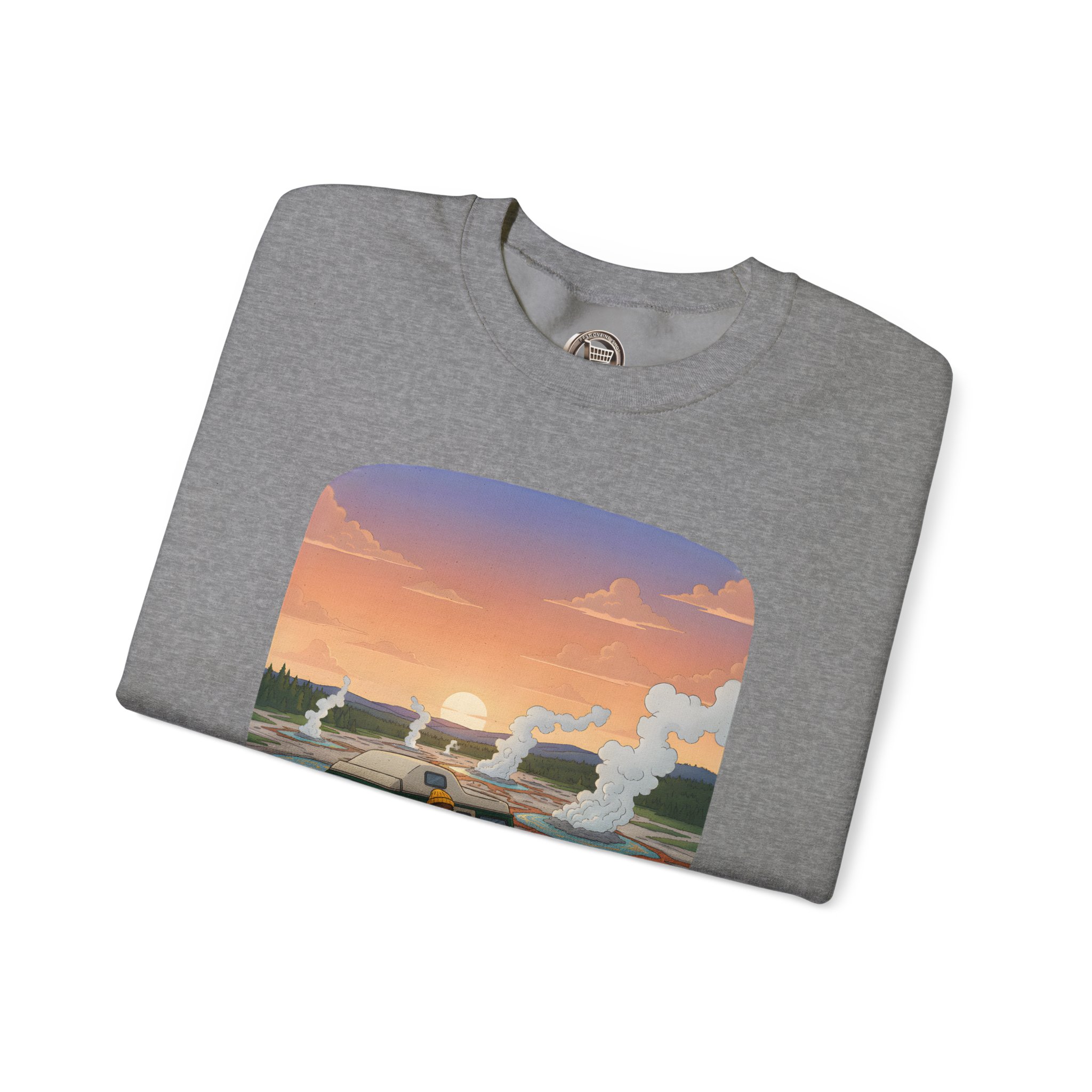 Unisex Heavy Blend™ Crewneck Sweatshirt — "Roads Less Traveled" Design Sitcom-Line