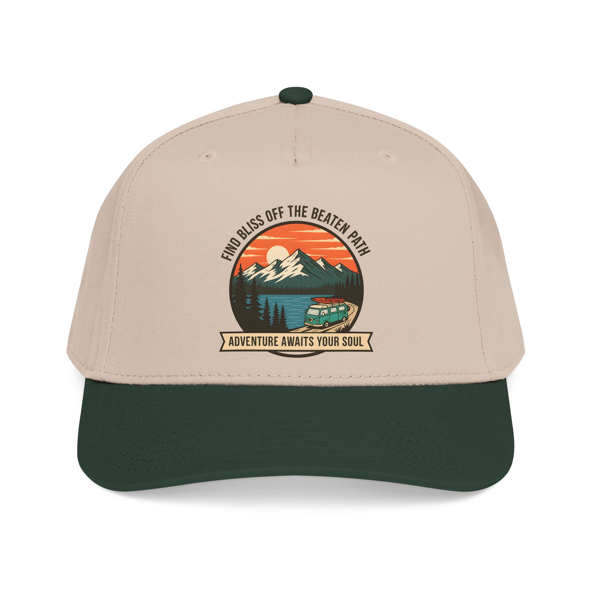 1077506125862747668_2048.jpeg Baseball Cap — "Find Bliss of the beaten patch-Adventure Awaits Your Soul" Vintage Mountain Camp Camper Design