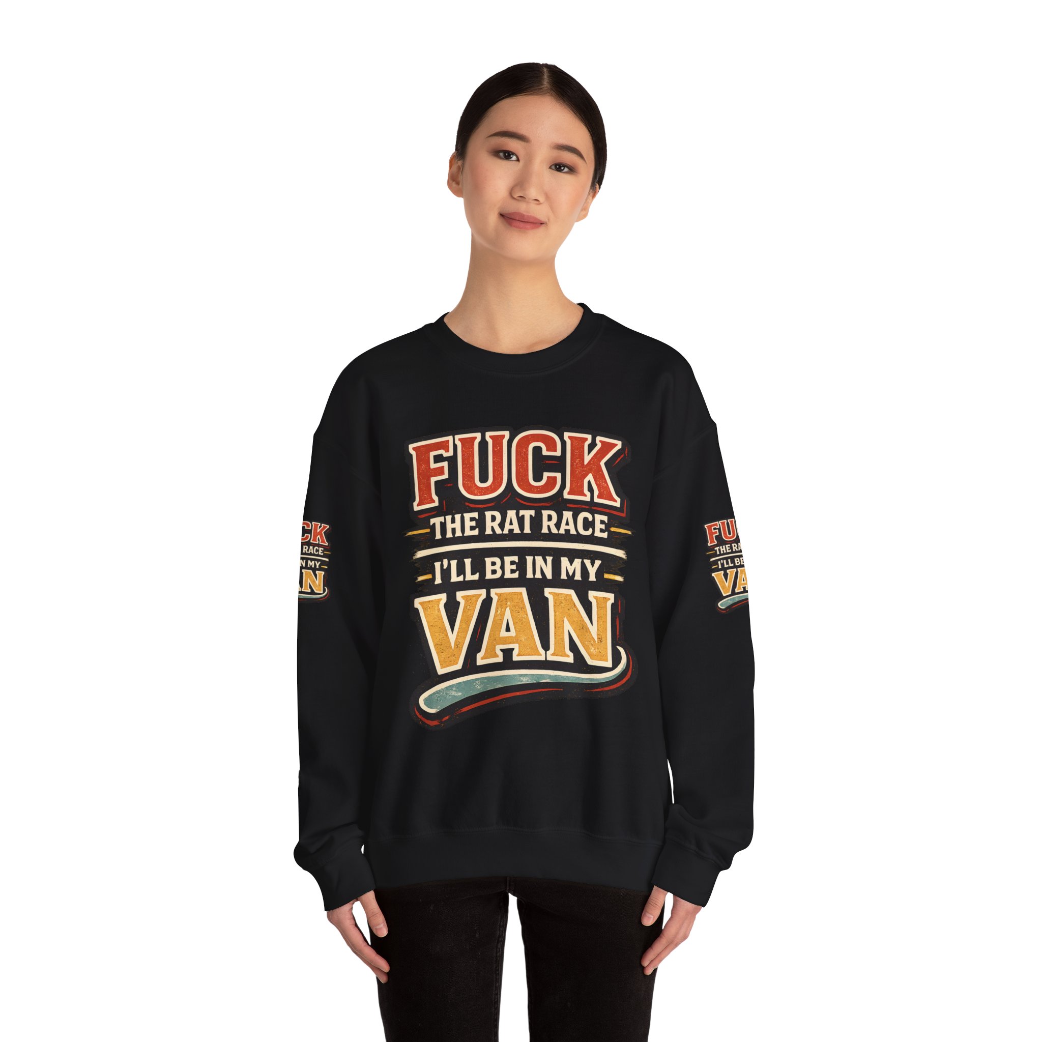 10788804148385338441_2048.jpeg Unisex Heavy Blend™ Crewneck Sweatshirt — "Fuck The Rat Race" Design F**K-Line