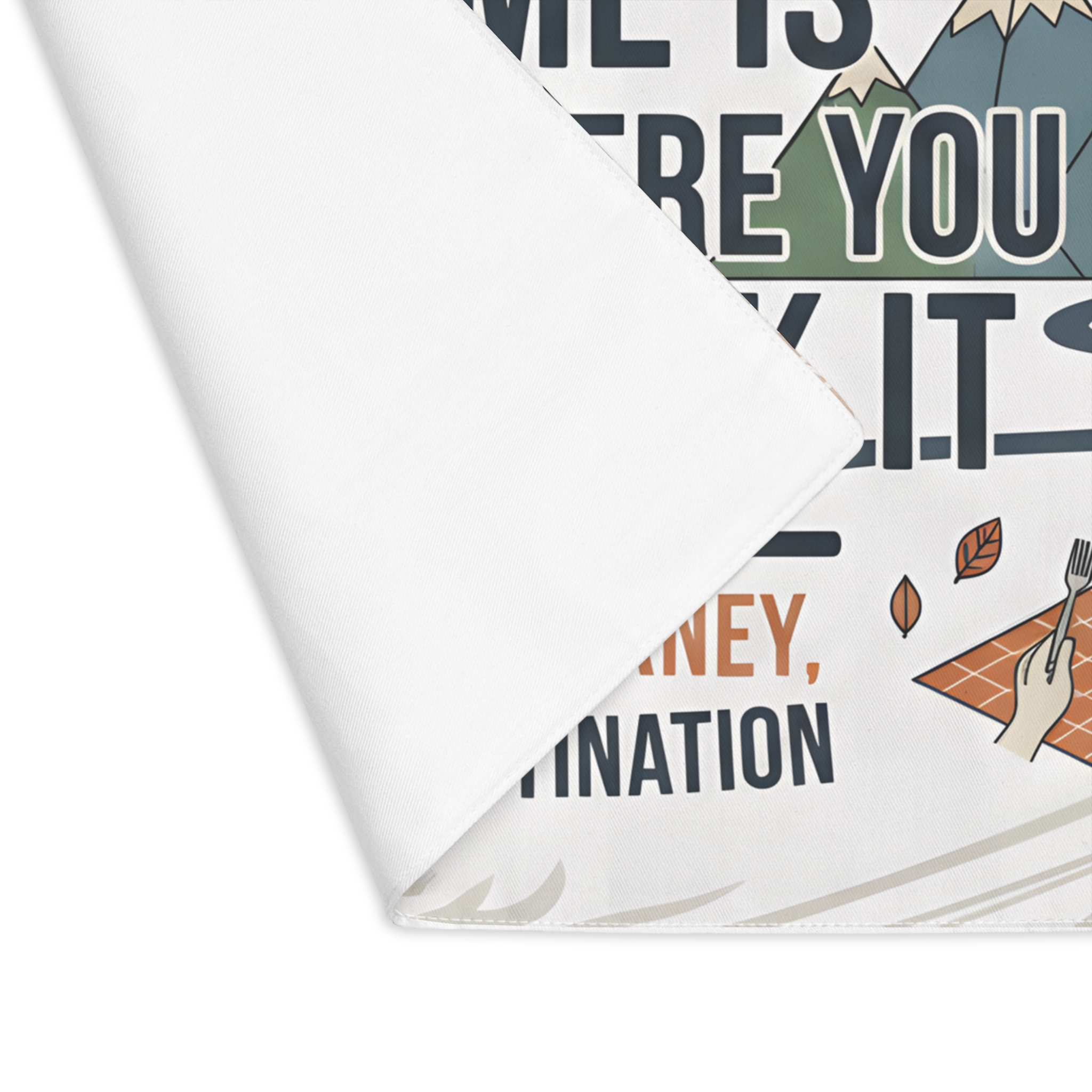 Vanlife Placemat — Adventure RV Camper Quote"Home Is Where You Park It" Placemat