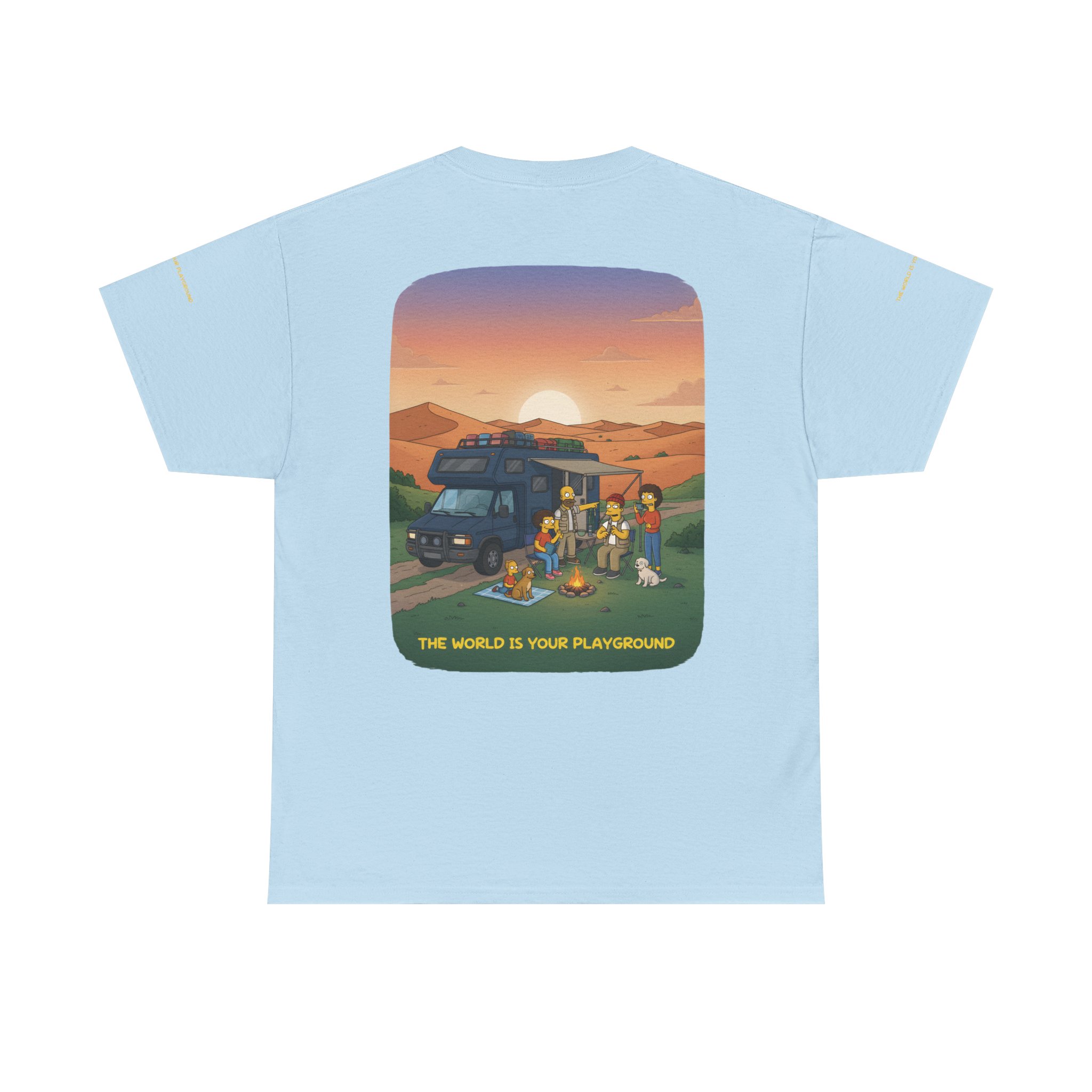 Unisex Heavy Cotton Tee — "The World Is Your playground" Design Sitcom-Line