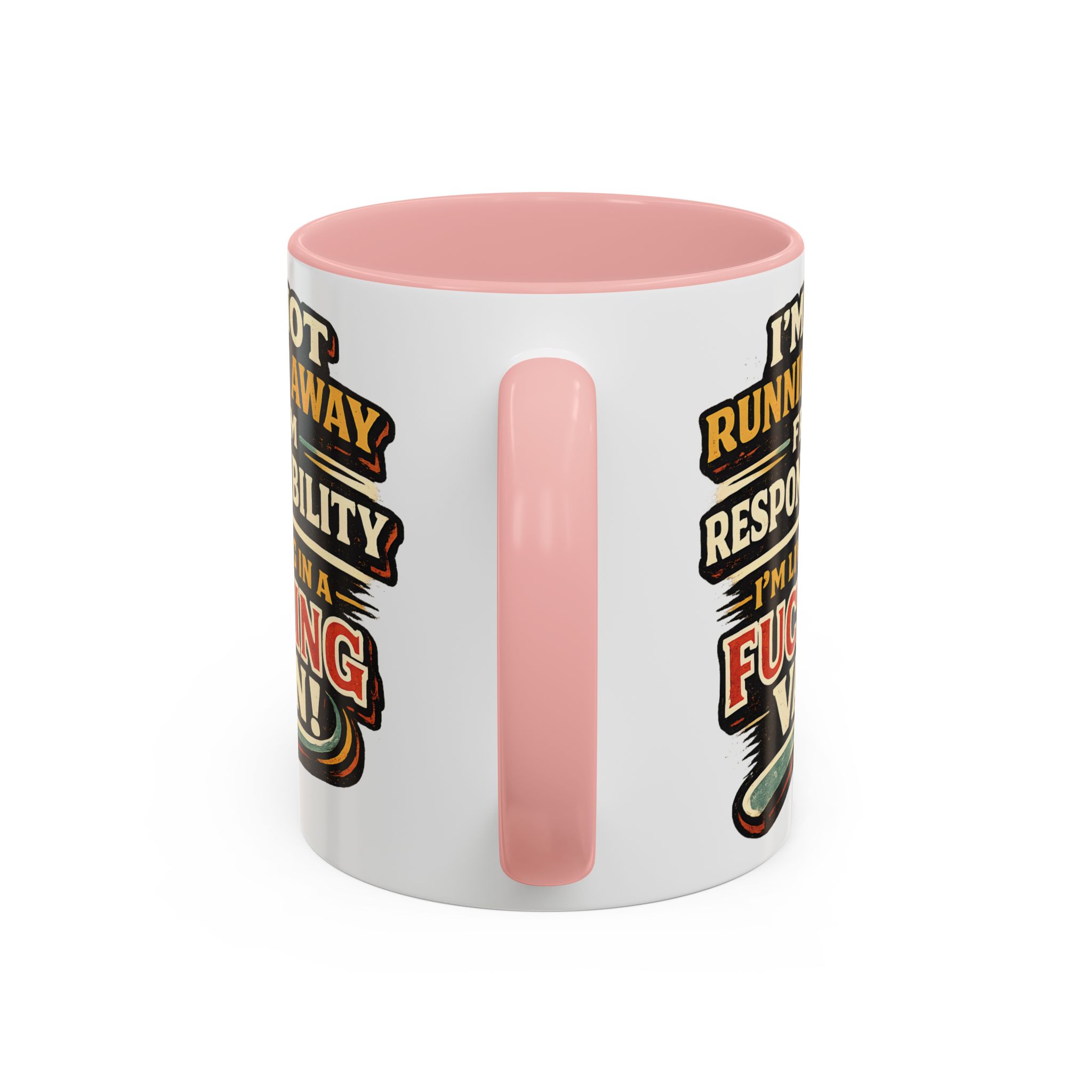 10810623651452327826_2048.jpeg Accent Coffee Mug (11, 15oz) — "I`m Not running Away" Design F**K-Line
