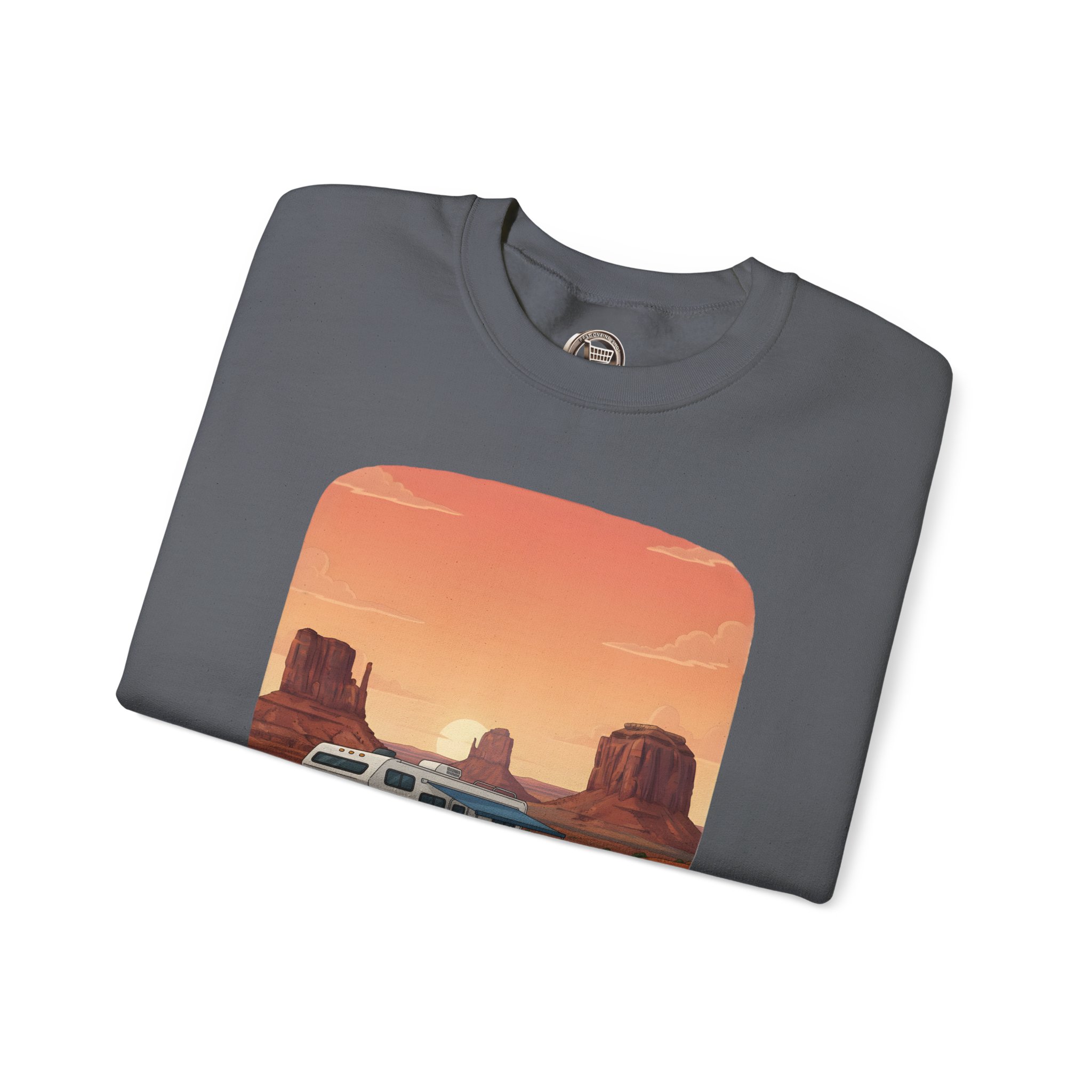 Unisex Heavy Blend™ Crewneck Sweatshirt — "Life Is A Journey-Not A Destination" Design Sitcom-Line