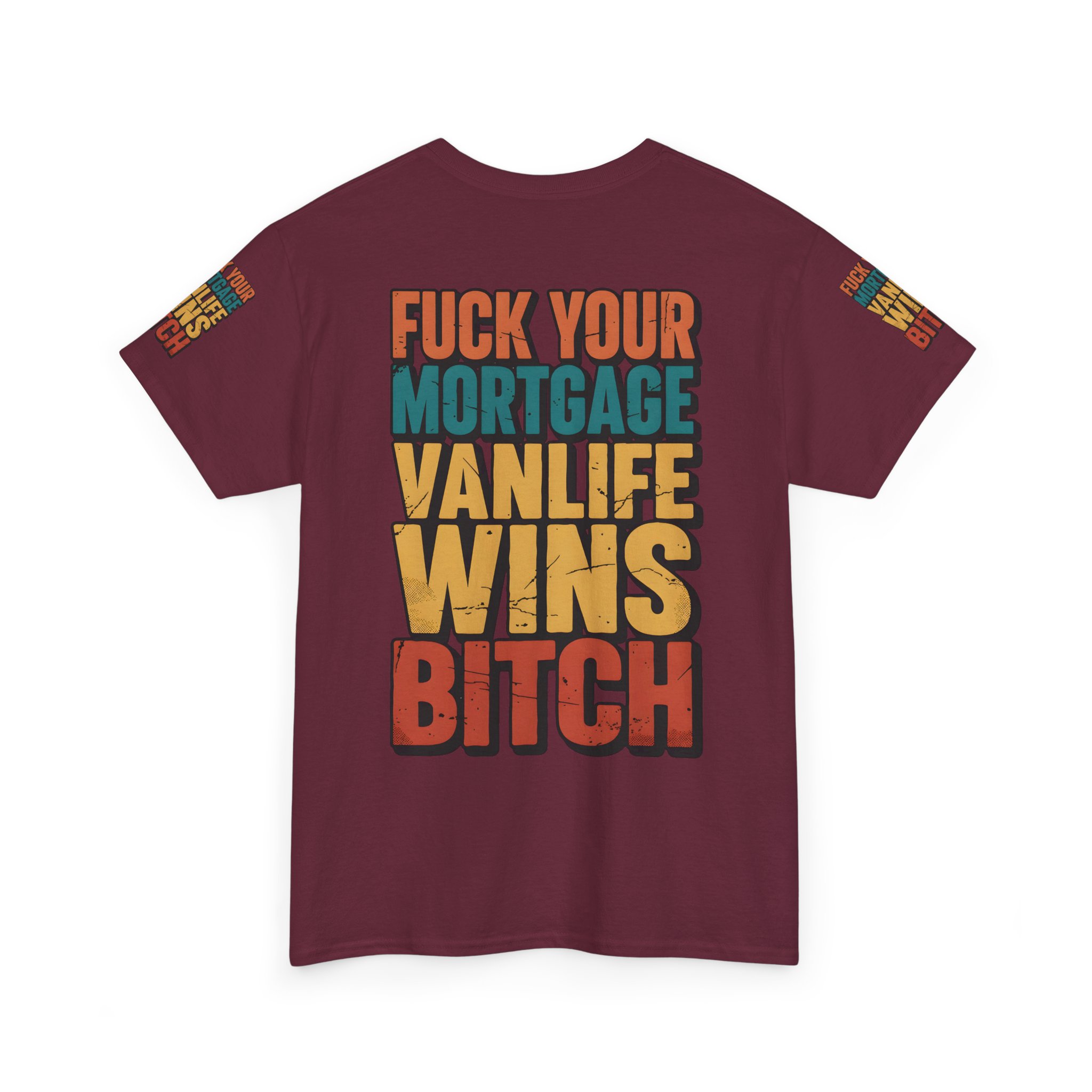 Unisex Heavy Cotton Tee — "Fuck Your Mortgage" Design F**K-Line