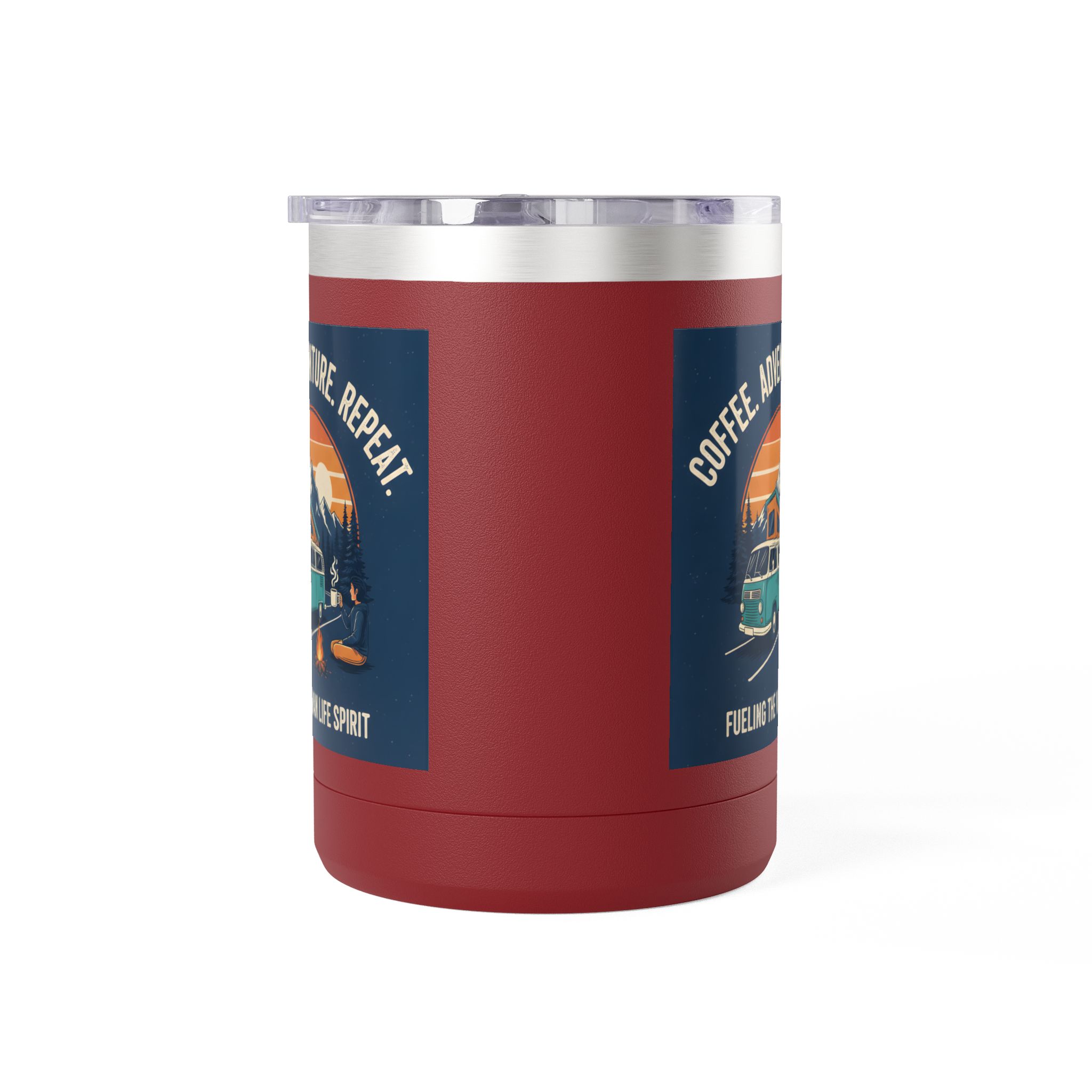 Coffee Mug Tumbler, 15oz — “Coffee. Adventure. Repeat.”