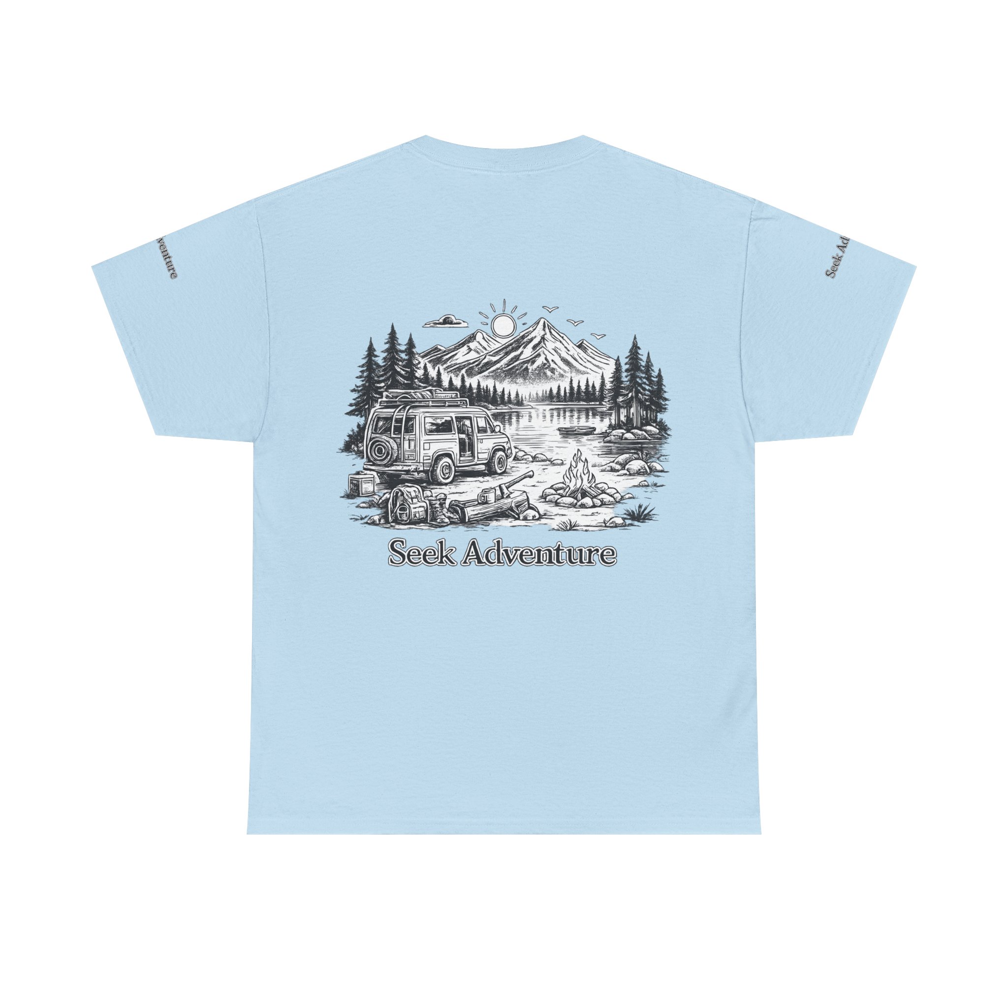 10831406608502977574_2048.jpeg Unisex Heavy Cotton Tee — "Seek Adventure" Design Minimal-Line