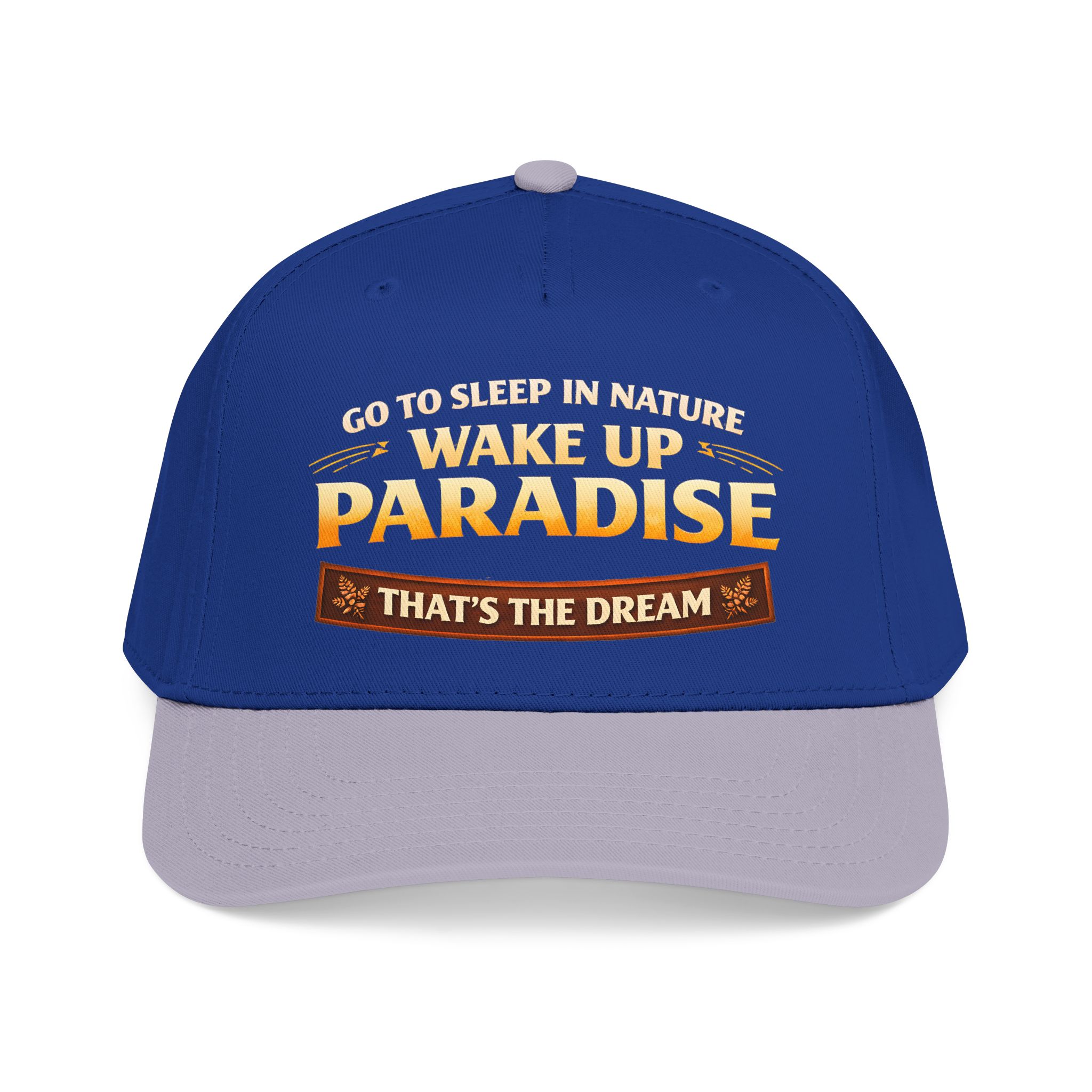 Baseball Cap - "Go sleep Nature-Wake Up Paradise" Design Scenic-Line