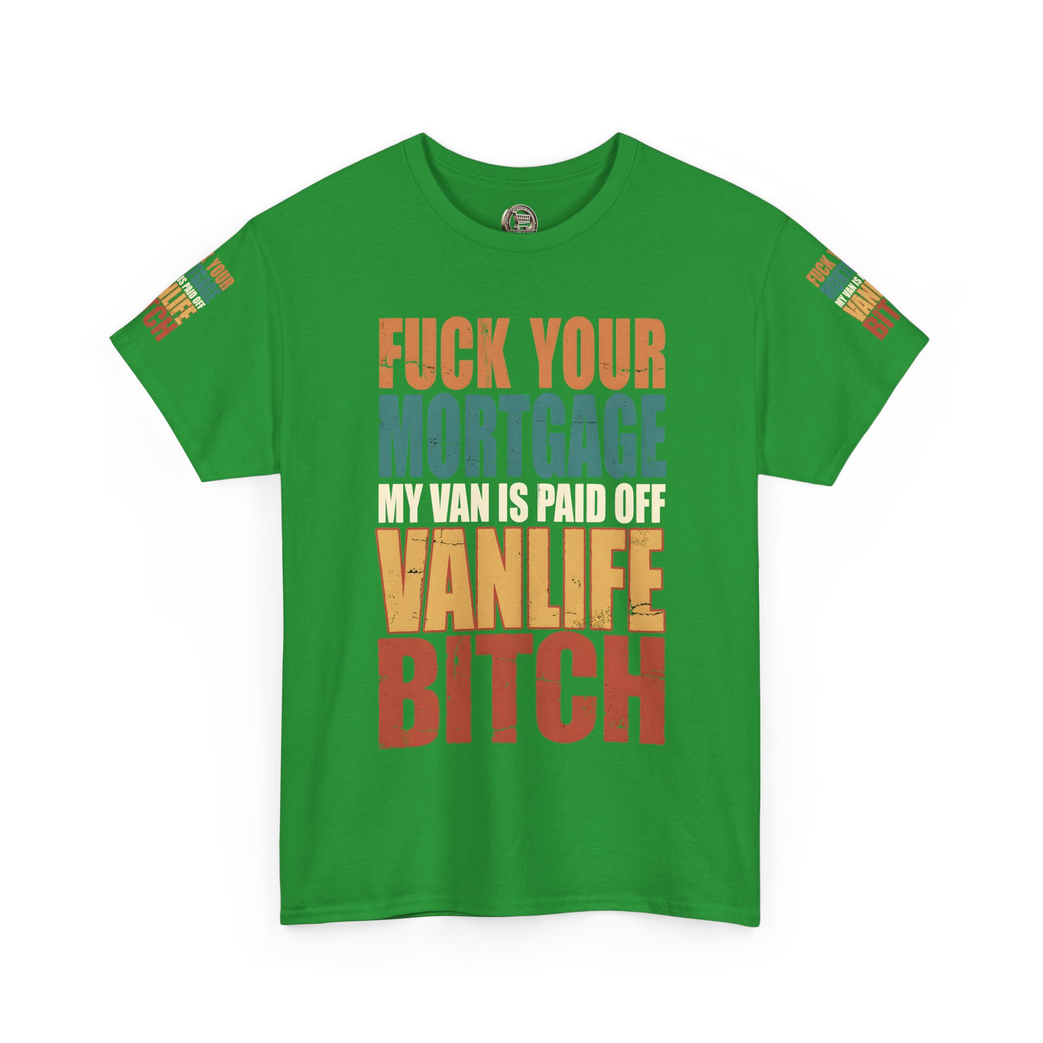 Unisex Heavy Cotton Tee — "Fuck Your Mortgage" Design F**K-Line