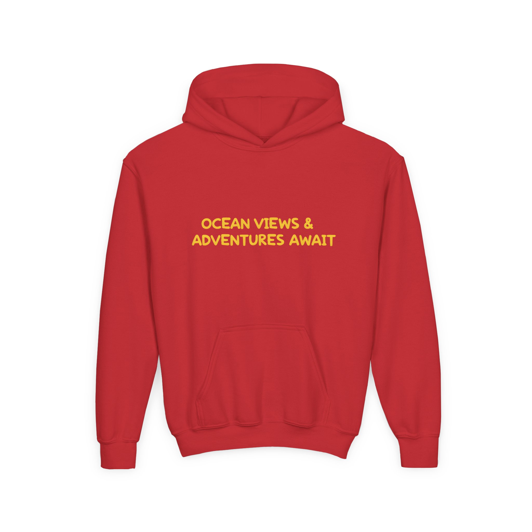 10849779123144239488_2048.jpeg Youth Hoodie(Gildan) – "Ocean Views-Adventures Awaits" (Design Sitcom-Line)