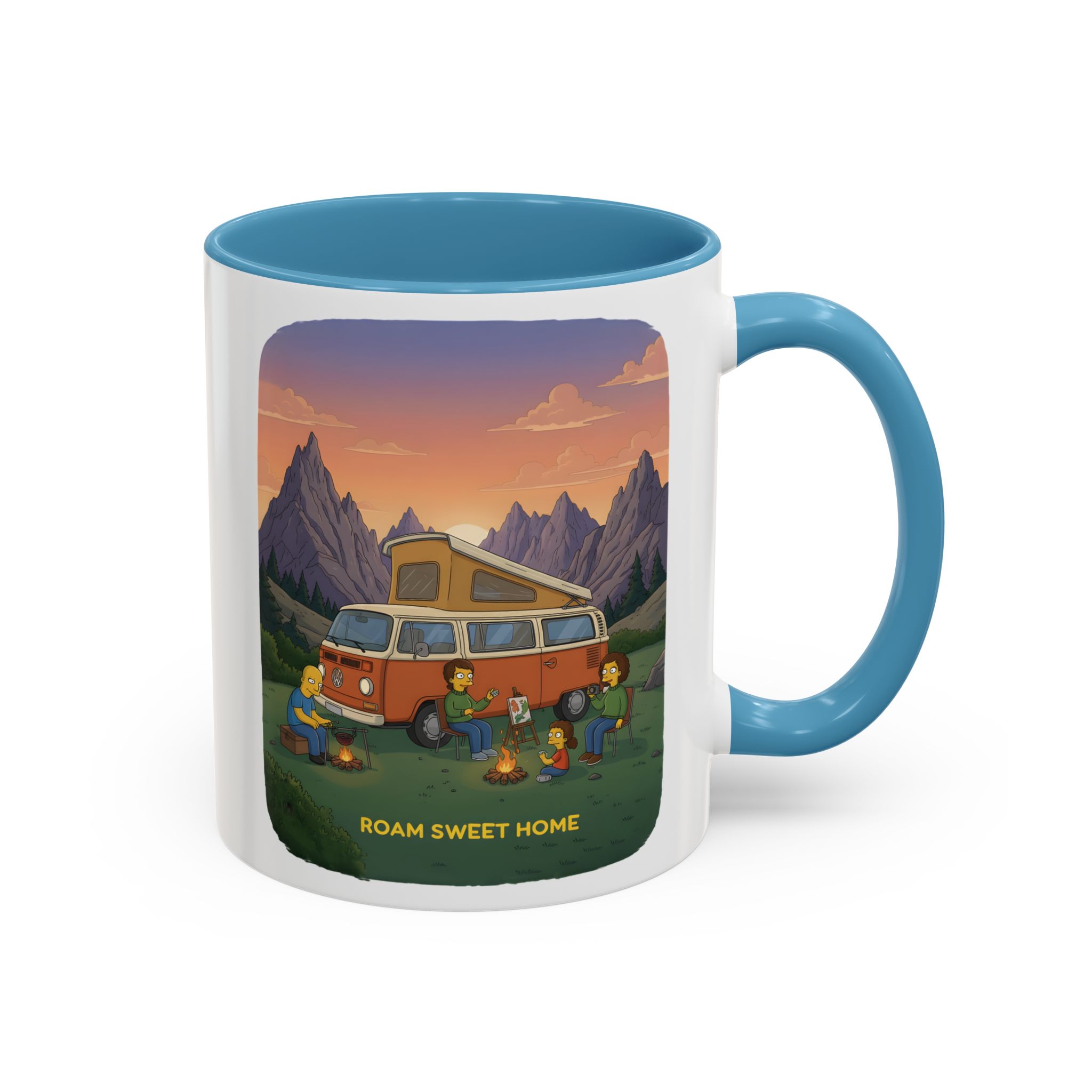 Accent Coffee Mug (11, 15oz) — "Roam Sweet Home" Design Sitcom-Line