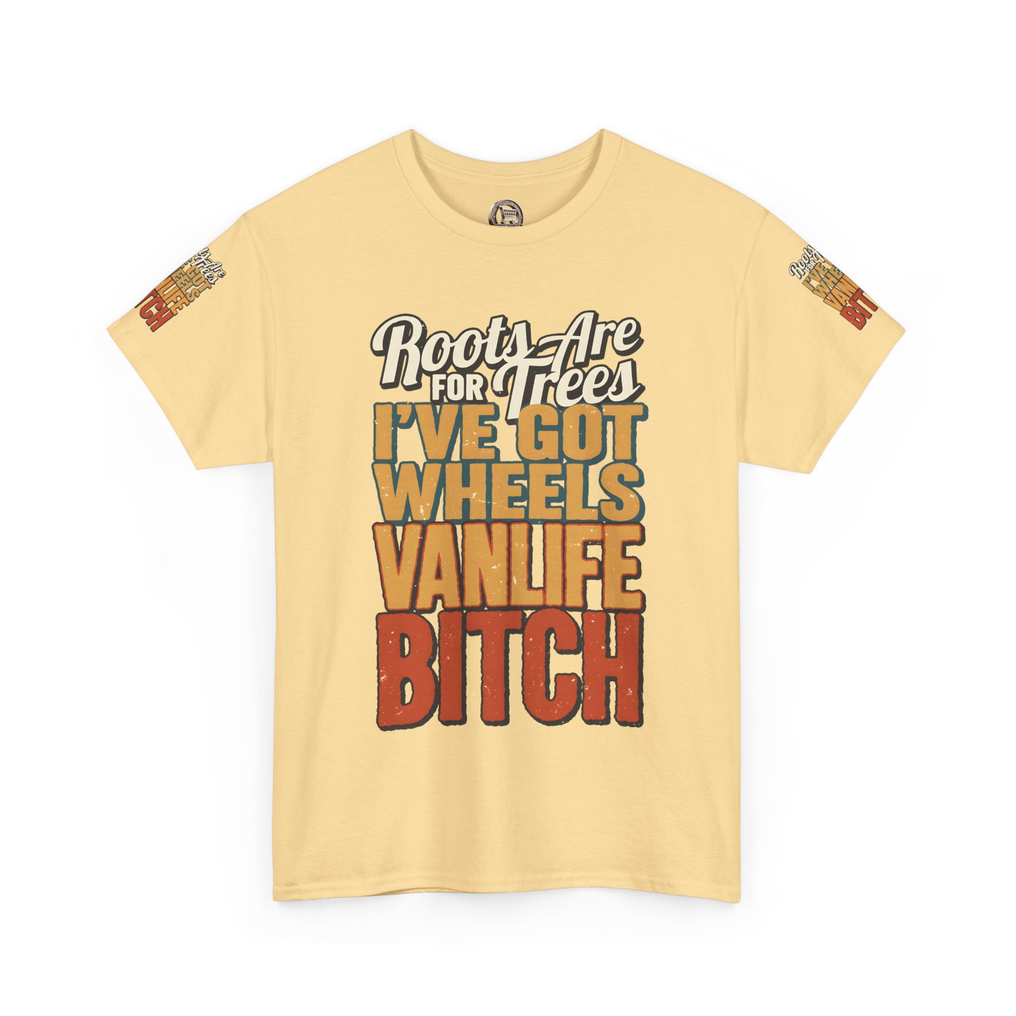 Unisex Heavy Cotton Tee — "Roots Are For Trees" Design F**K-Line