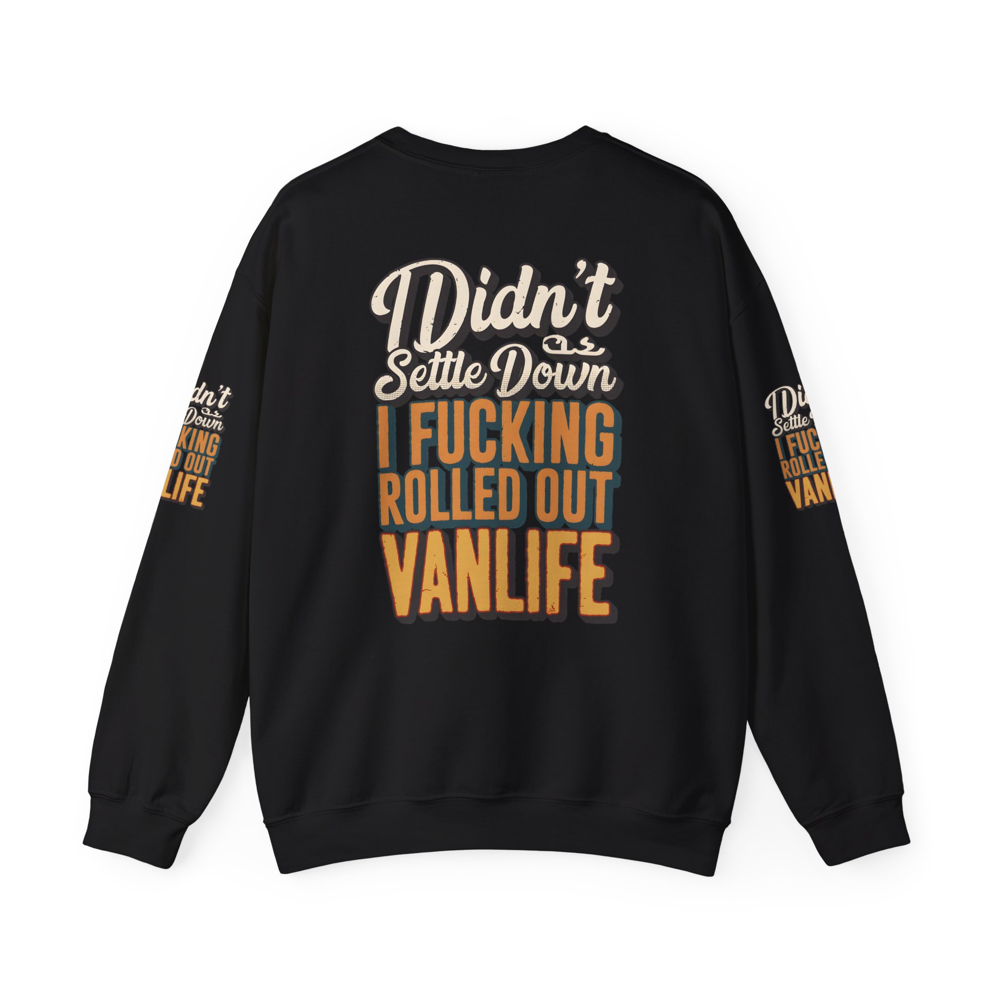 Unisex Heavy Blend™ Crewneck Sweatshirt — "Dind´t Settle Down" Design F**K-Line