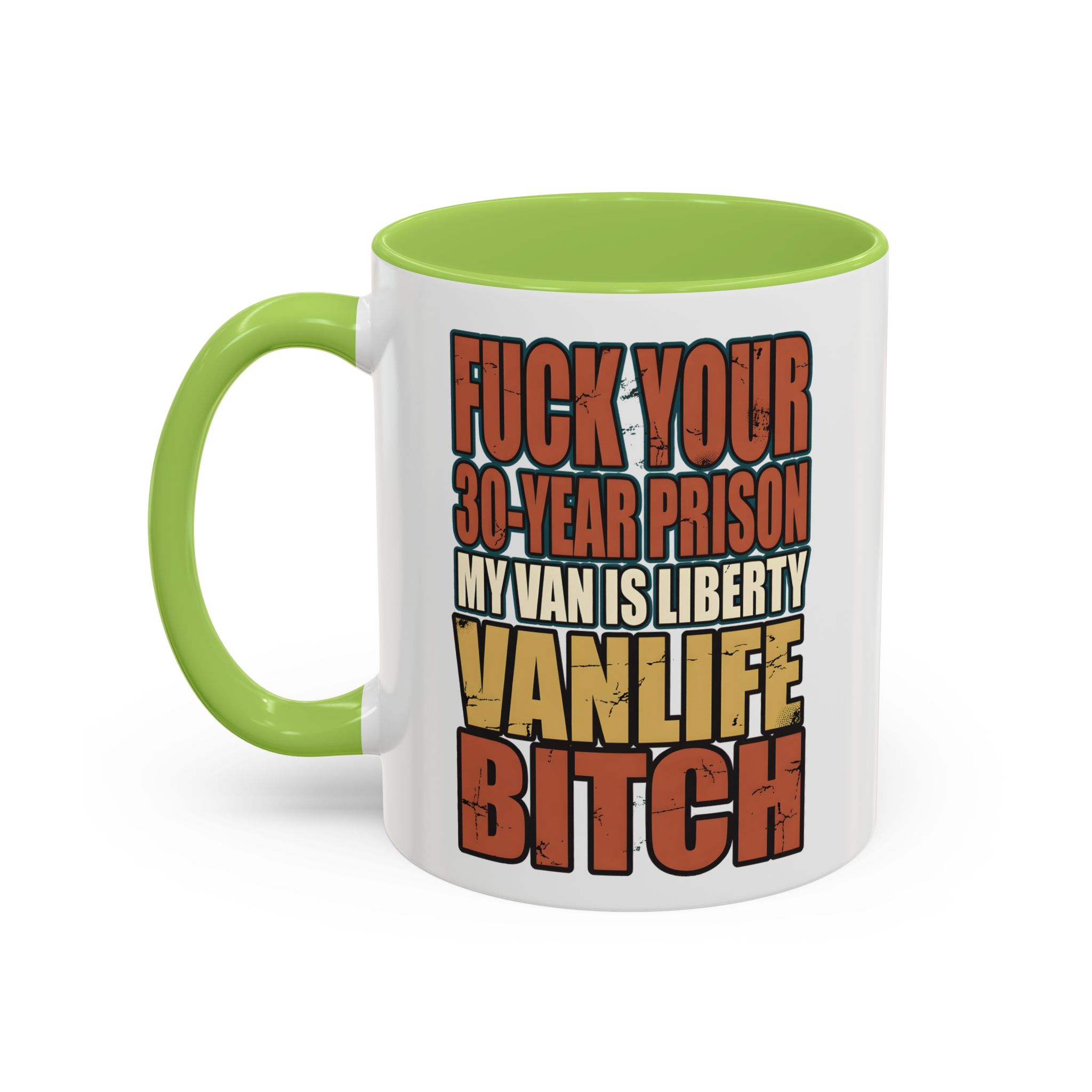 Accent Coffee Mug (11, 15oz) — "Fuck Your 30 Year" Design F**K-Line