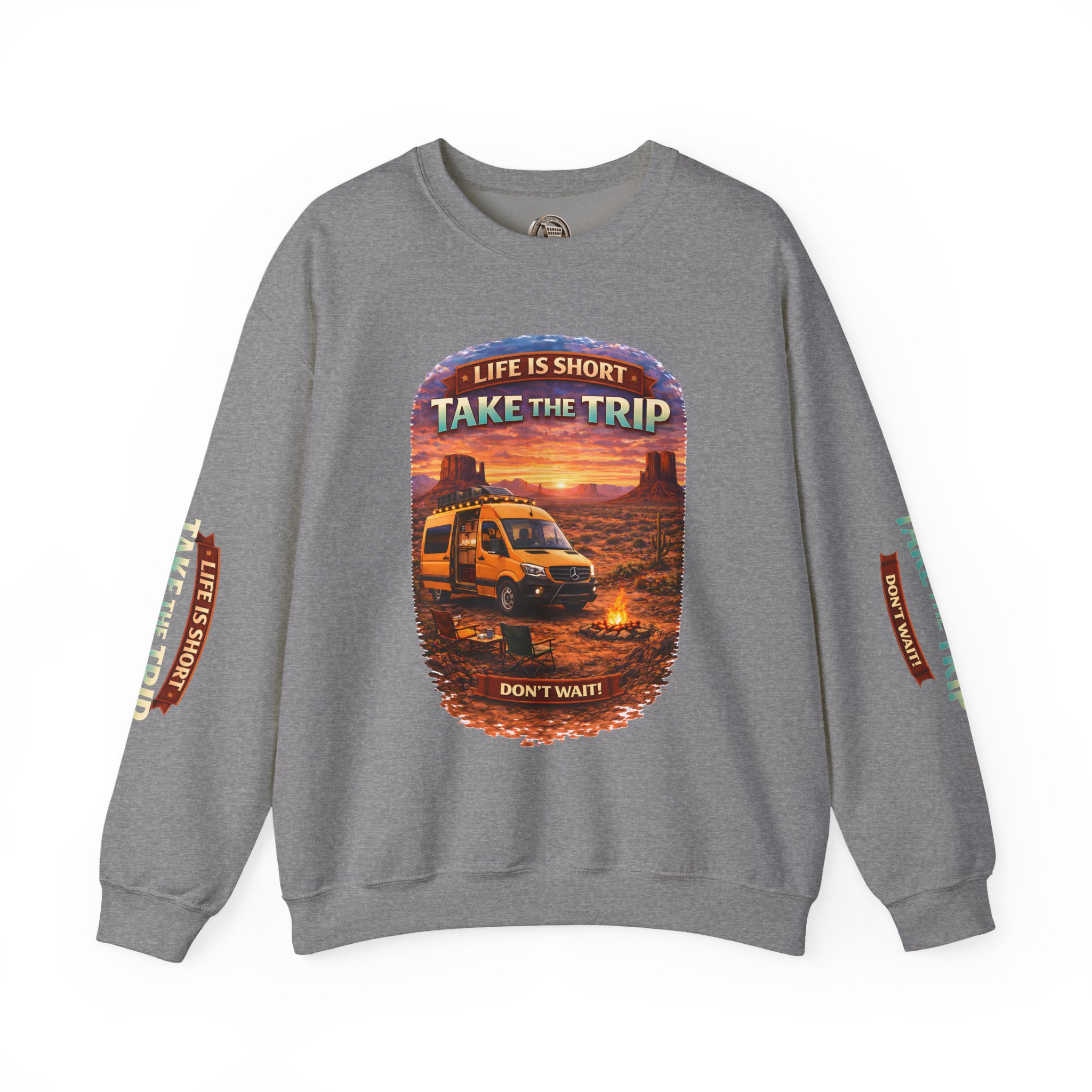 10886553135043620827_2048.jpeg Unisex Heavy Blend™ Crewneck Sweatshirt — "Life Is To Short-Take The Trip" Design Scenic-Line