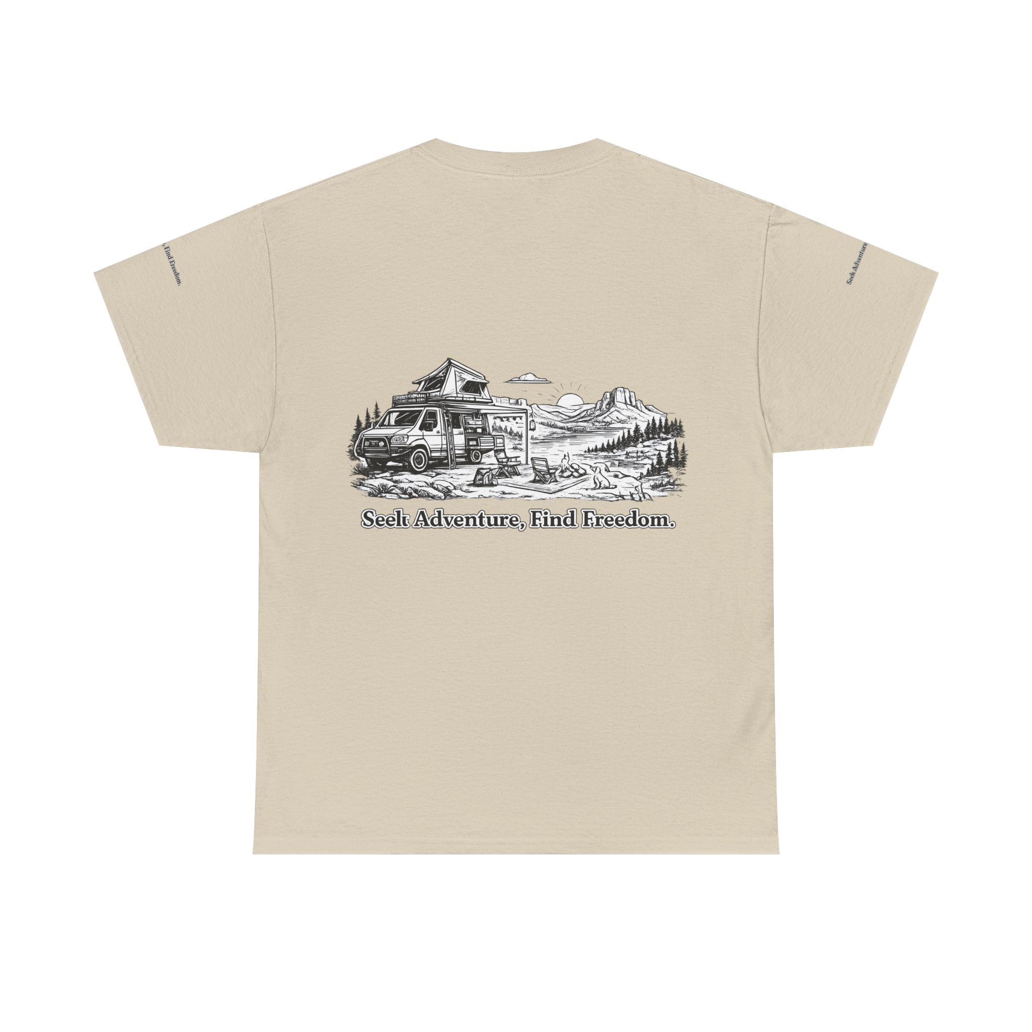 10887179764425972081_2048.jpeg Unisex Heavy Cotton Tee — "Seek Adventure, Find Freedom" Design Minimal-Line