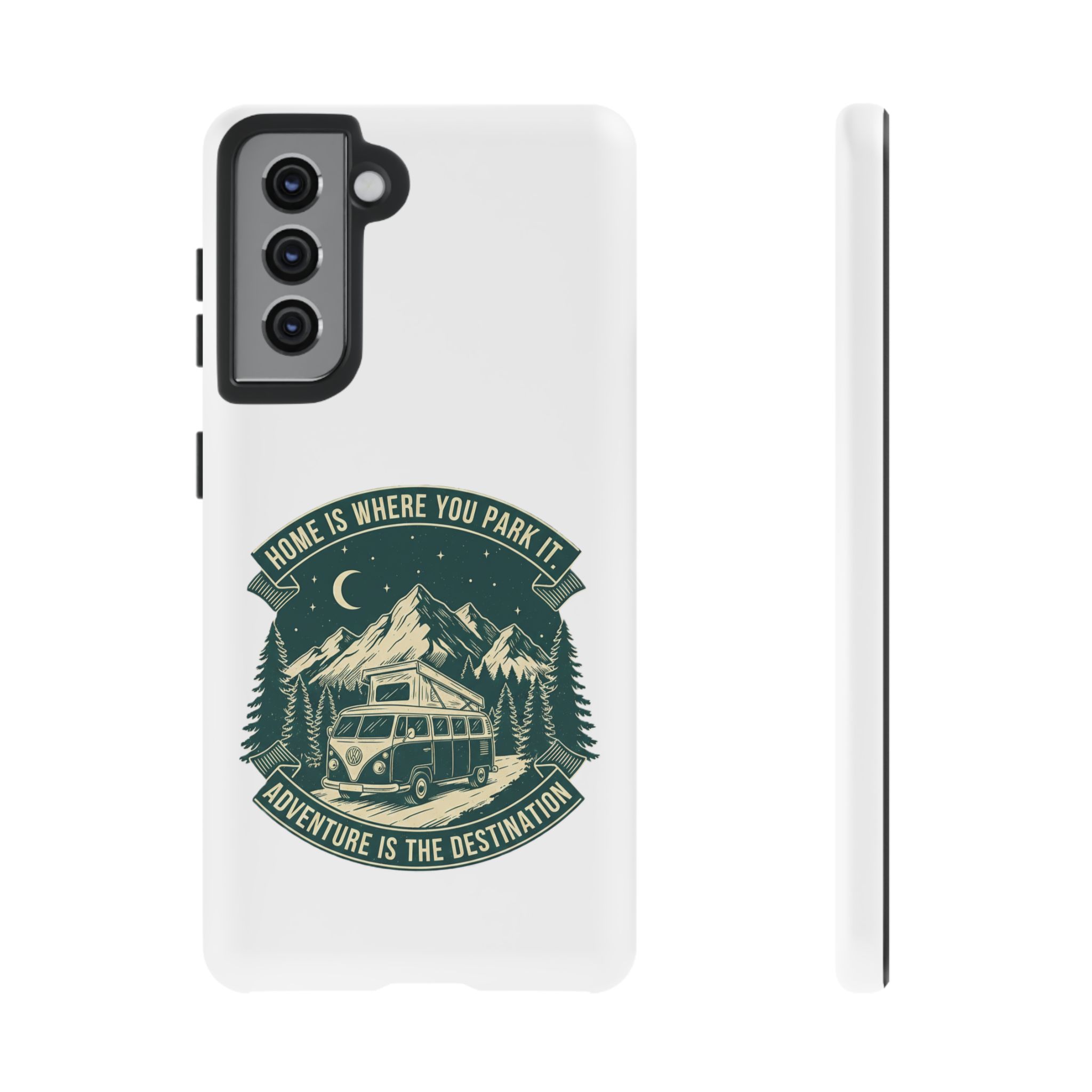 Phone Case — "Home Is Where You Park It-Adventure is the destination" Camper Van Design