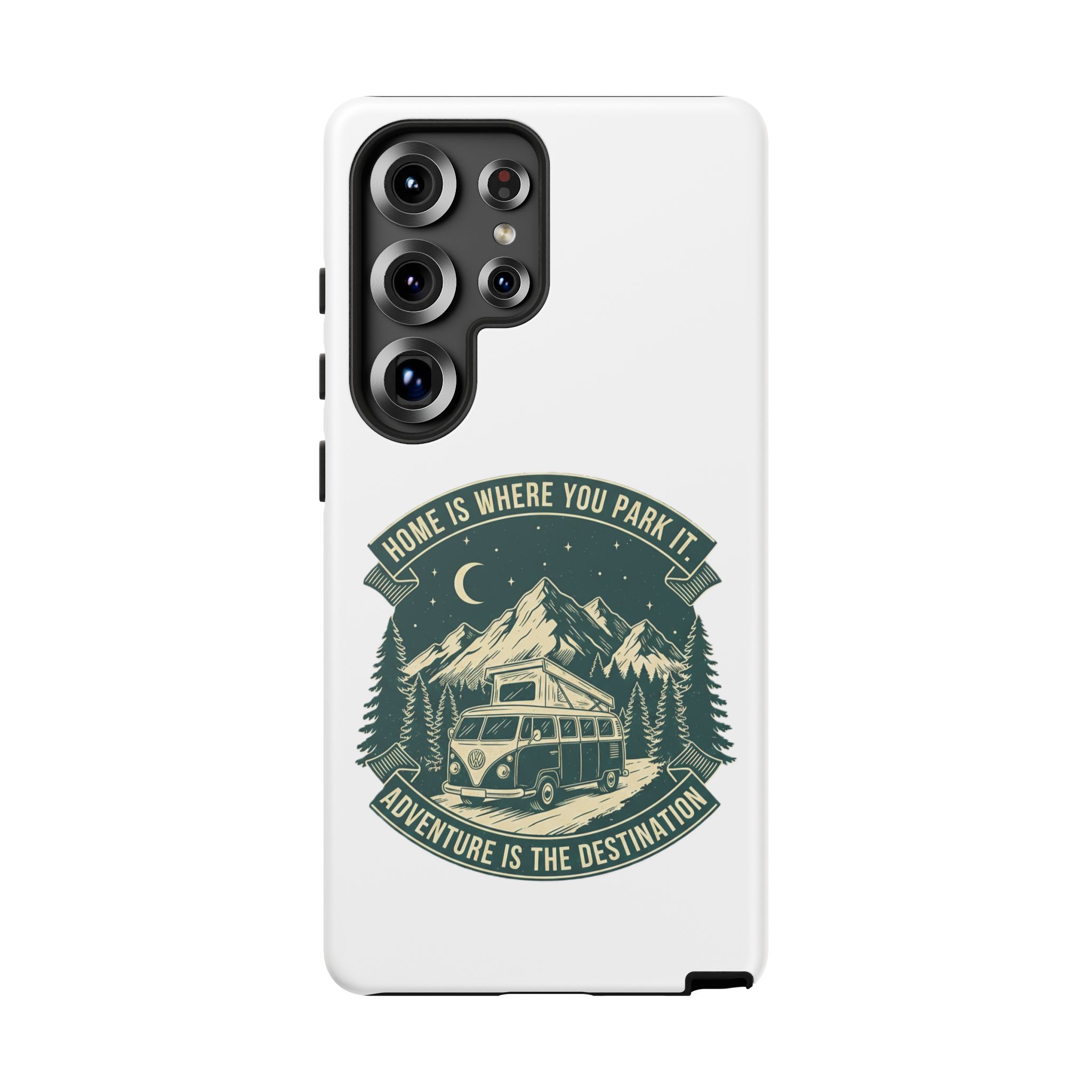 Phone Case — "Home Is Where You Park It-Adventure is the destination" Camper Van Design