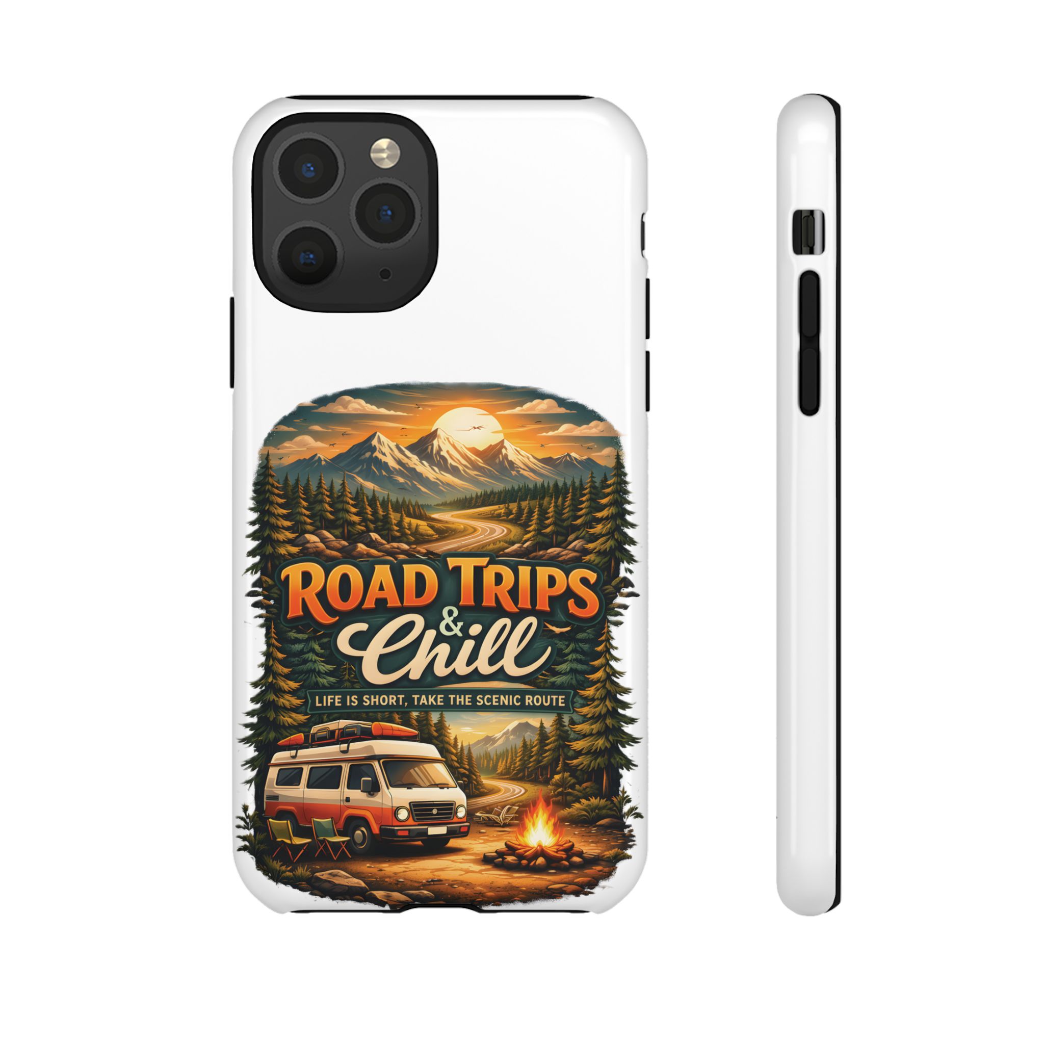 Phone Case — "Road Trips and Chill" (Design Scenic-Line)