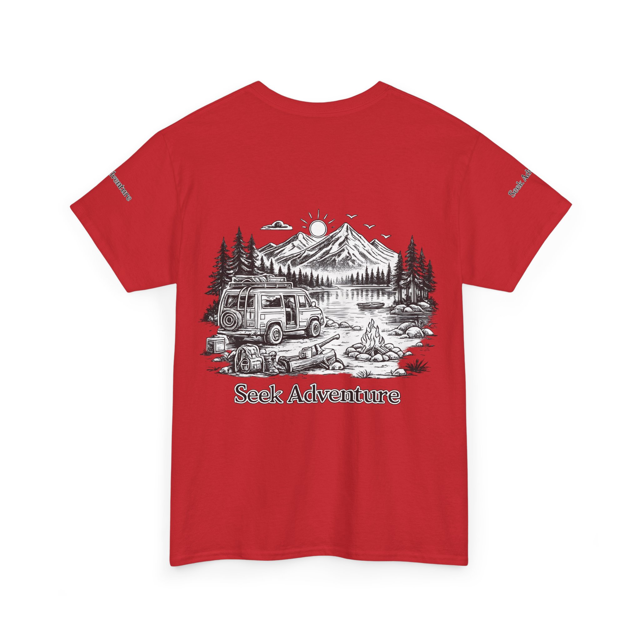 10912820732698097392_2048.jpeg Unisex Heavy Cotton Tee — "Seek Adventure" Design Minimal-Line