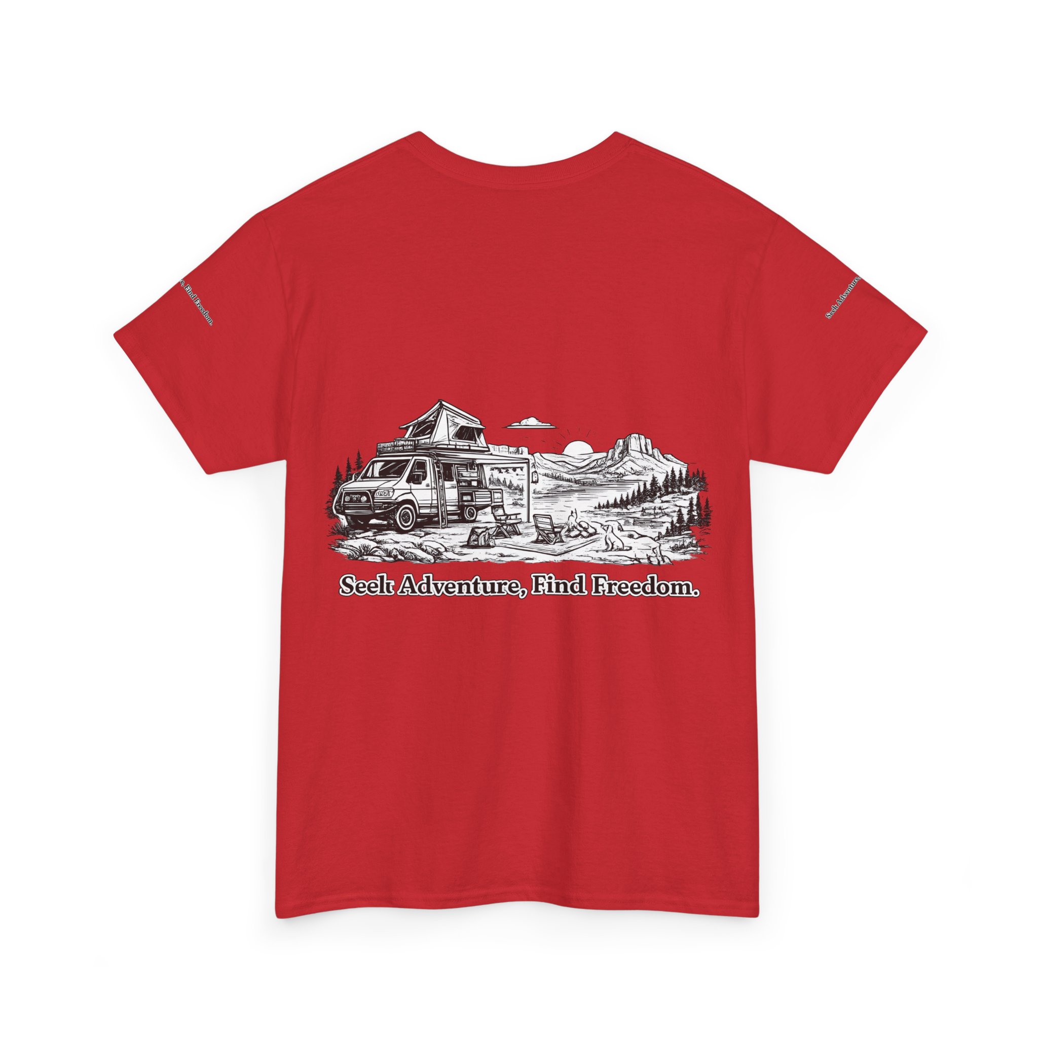 10916617163164853987_2048.jpeg Unisex Heavy Cotton Tee — "Seek Adventure, Find Freedom" Design Minimal-Line