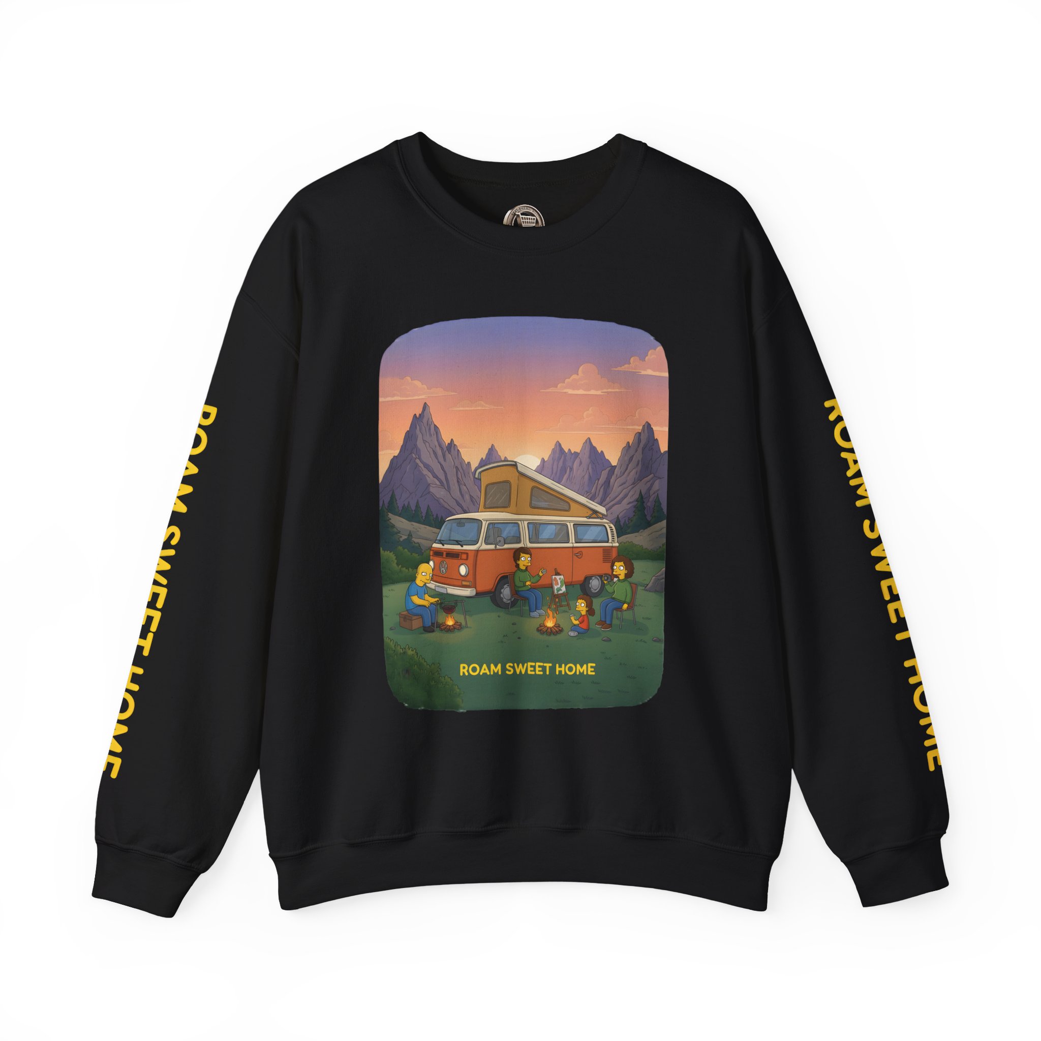 Unisex Heavy Blend™ Crewneck Sweatshirt — "Roam Sweet Home" Design Sitcom-Line