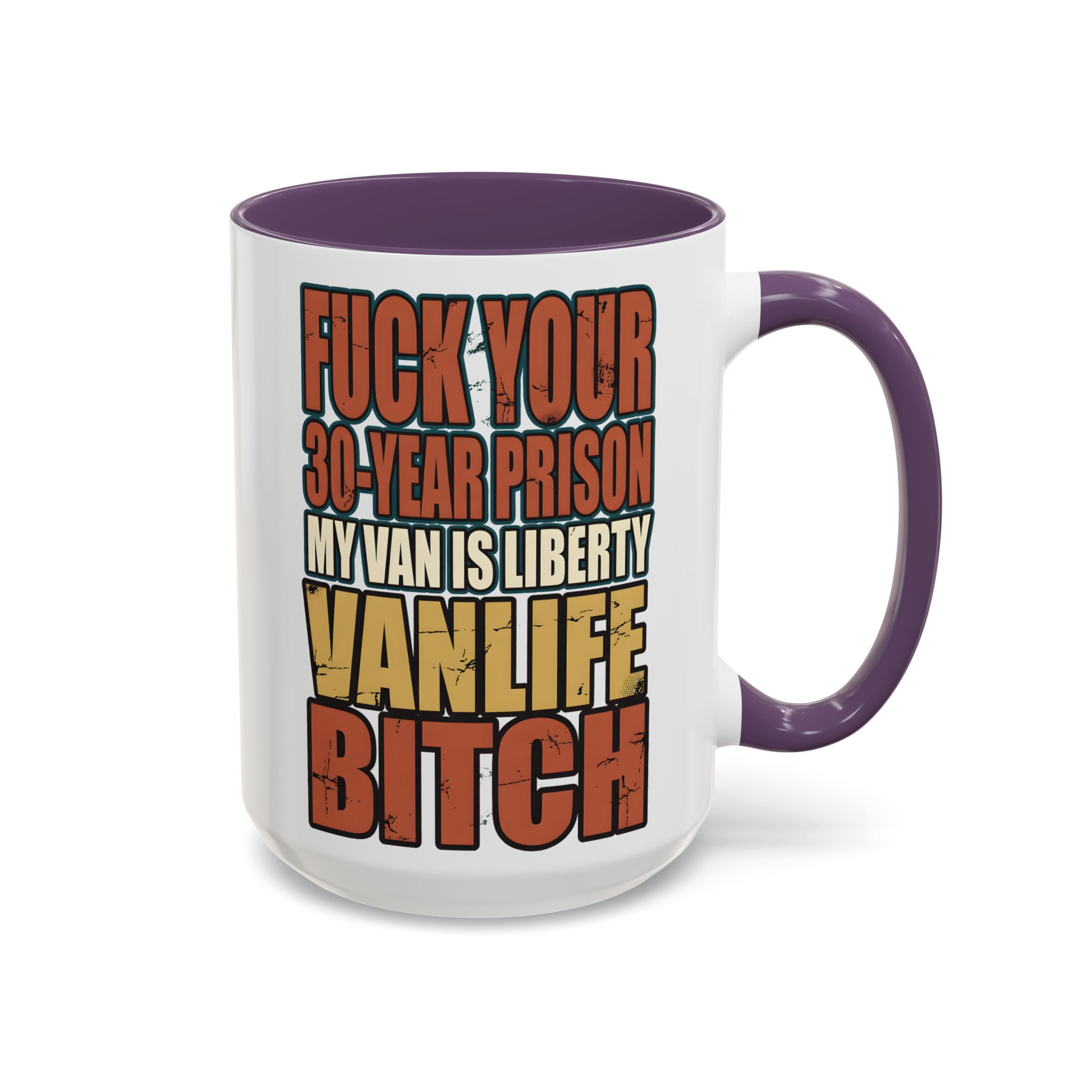 Accent Coffee Mug (11, 15oz) — "Fuck Your 30 Year" Design F**K-Line