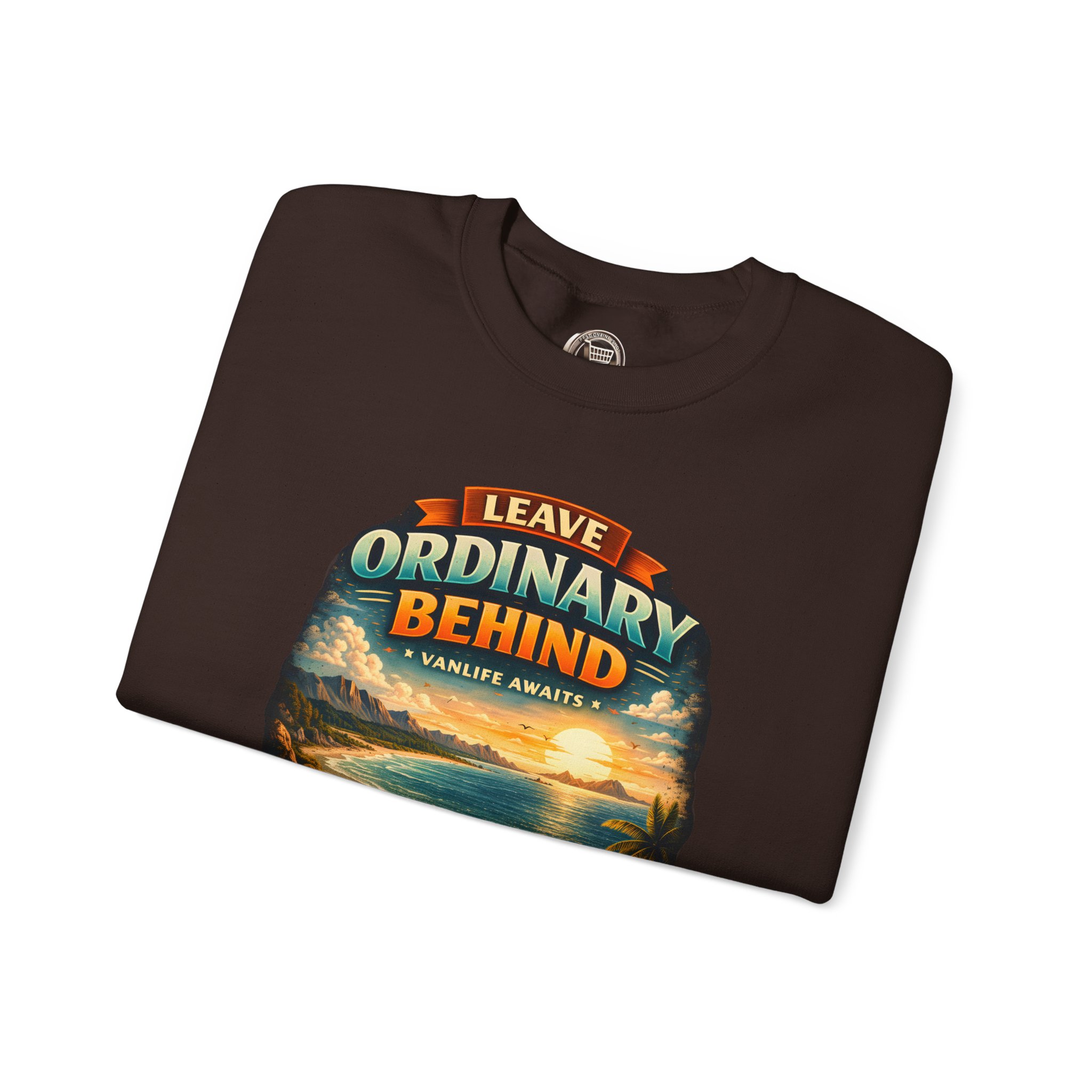 Unisex Heavy Blend™ Crewneck Sweatshirt — "Leave Ordinary Behind" Design Scenic-Line