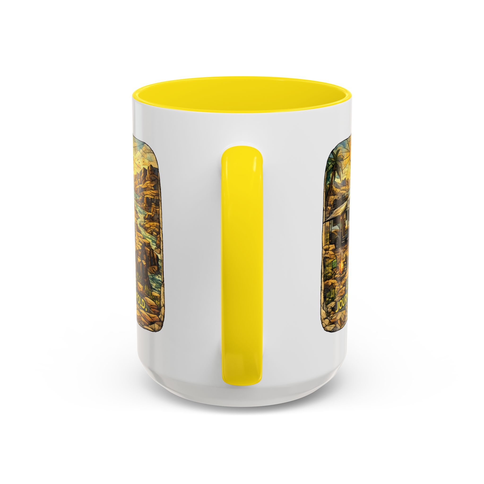 10941576452922078968_2048.jpeg Accent Coffee Mug (11, 15oz) — "Let The Journey Unfold" Design Cubic-Line