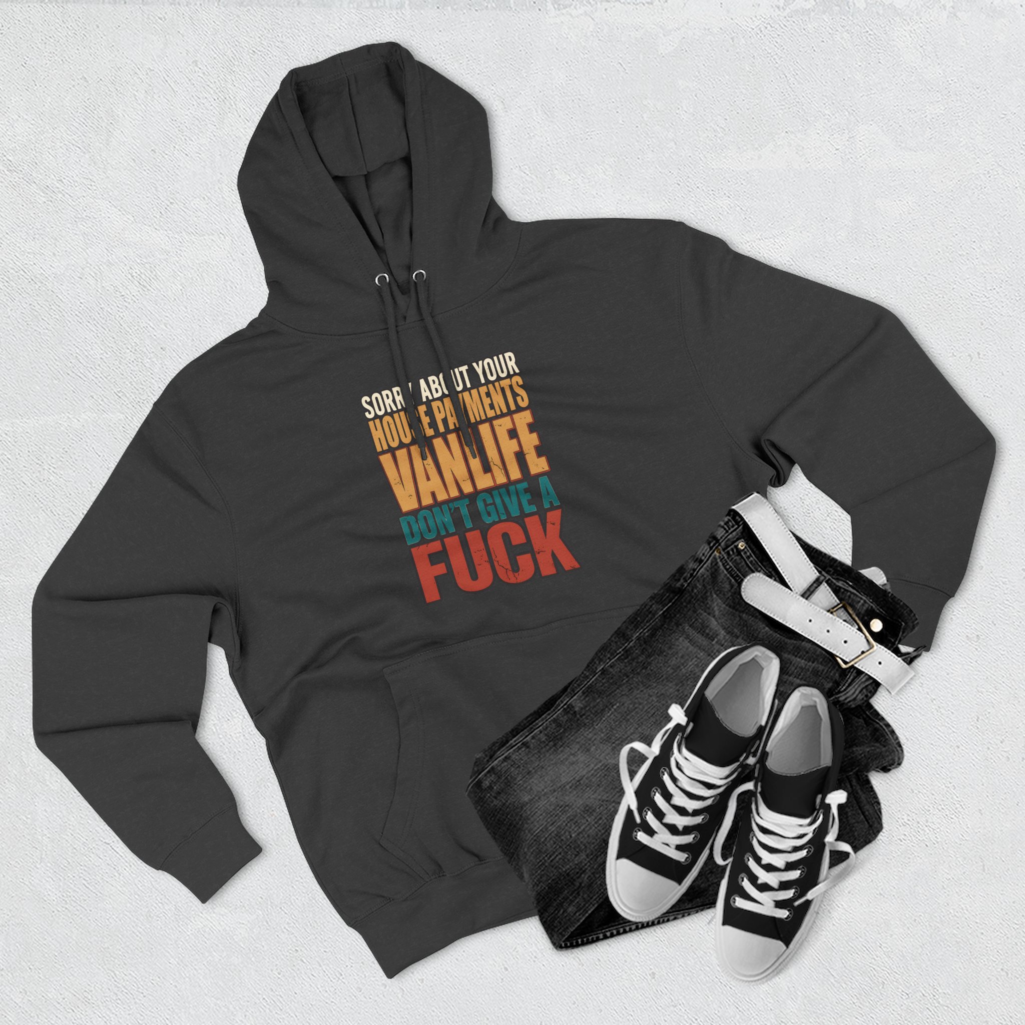 Three-Panel Fleece Hoodie - "Sorry About Your House Payments" Design F**K-Line