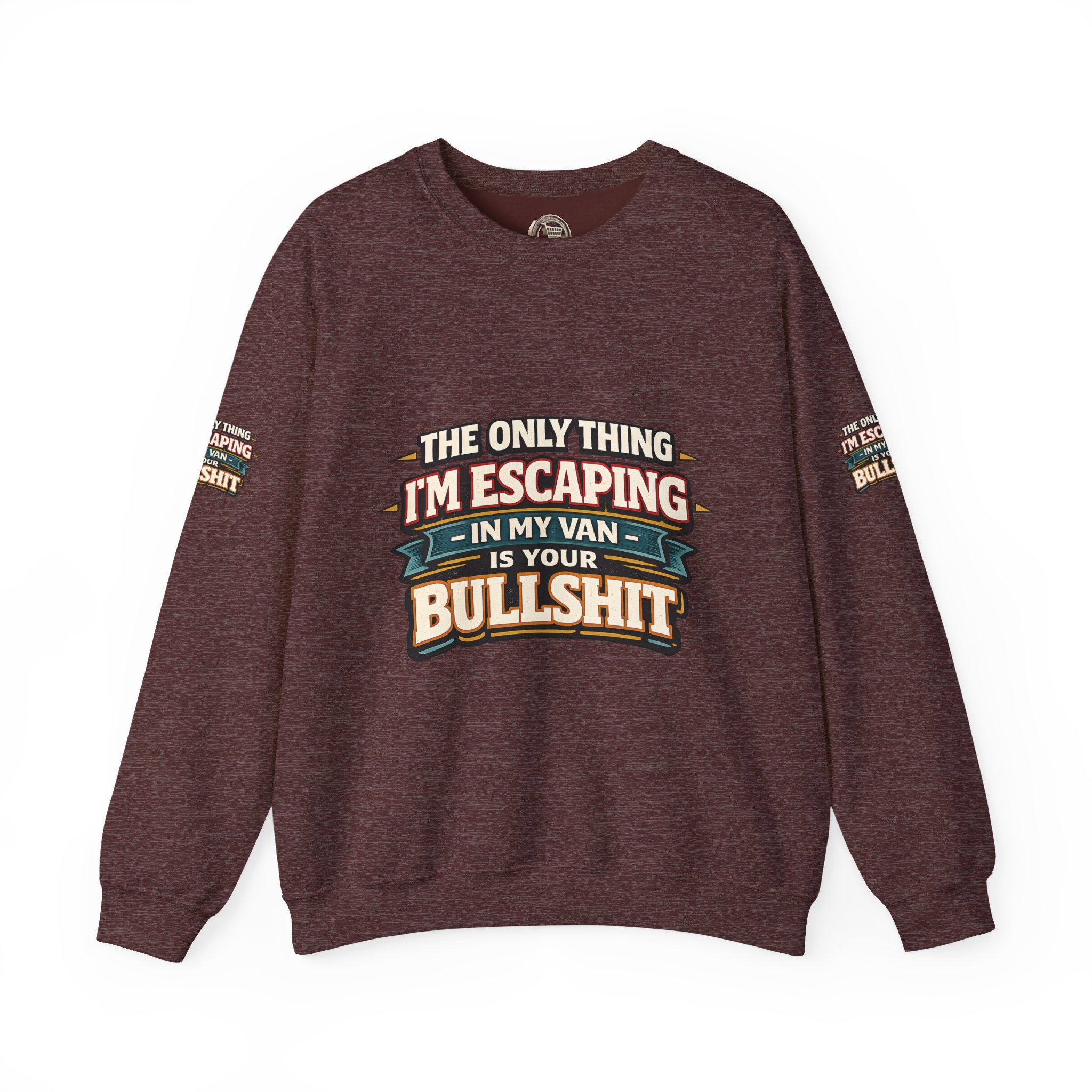 Unisex Heavy Blend™ Crewneck Sweatshirt — "The Only Thing I´m Escaping" Design F**K-Line
