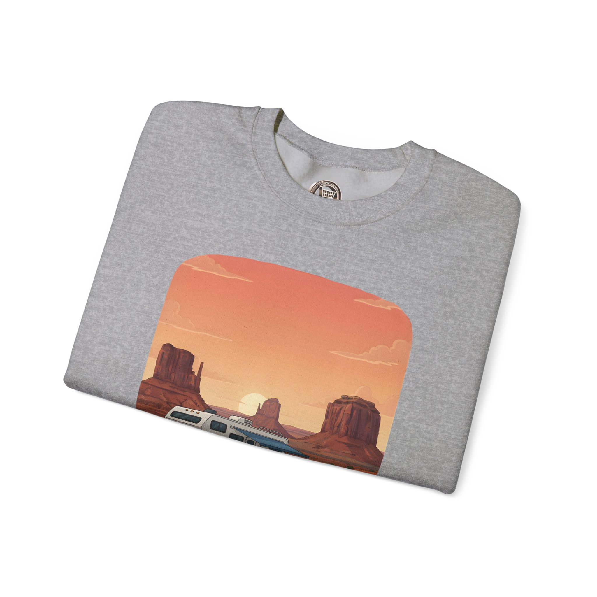 Unisex Heavy Blend™ Crewneck Sweatshirt — "Life Is A Journey-Not A Destination" Design Sitcom-Line