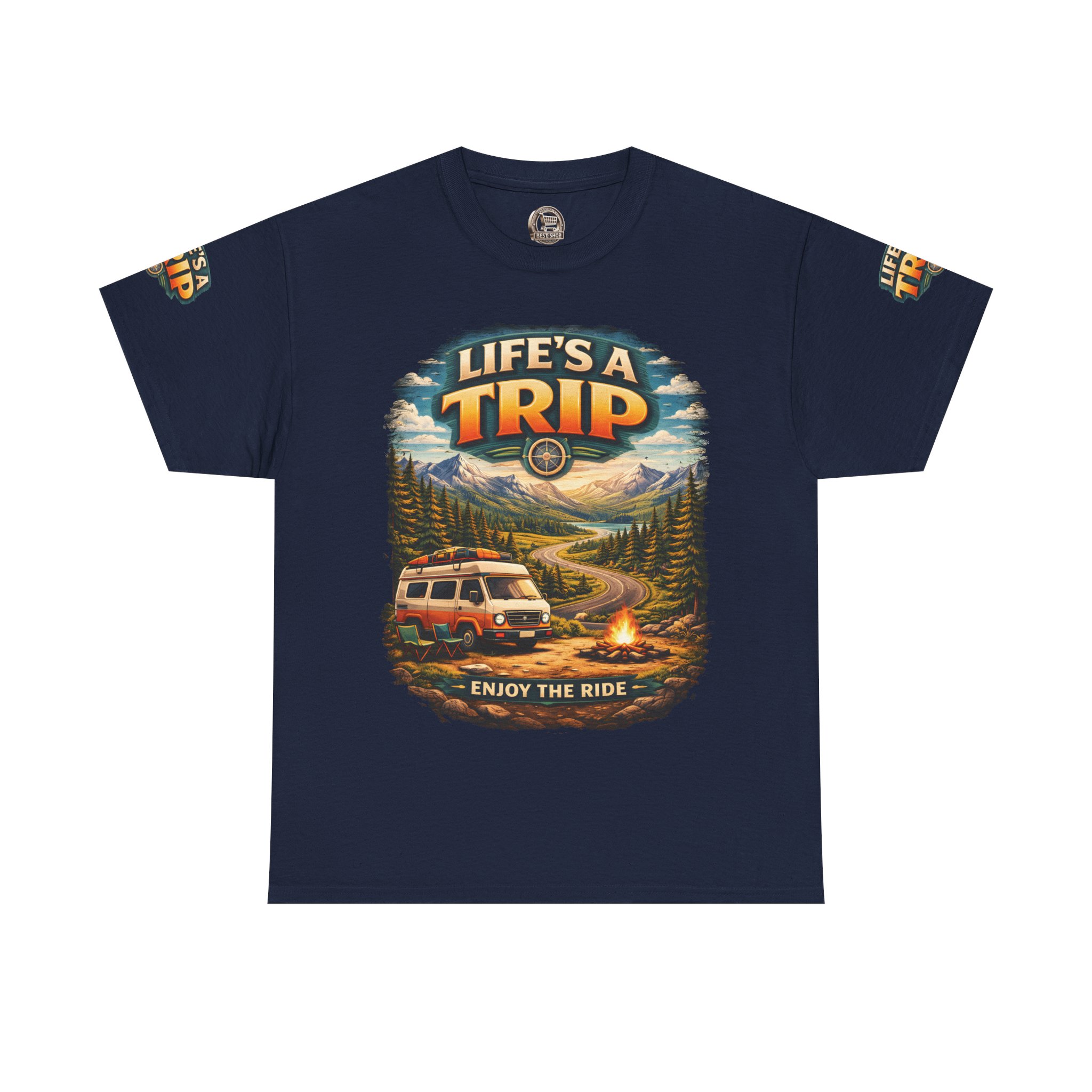 10956295377994899401_2048.jpeg Unisex Heavy Cotton Tee — "Live´s A Trip-Enjoy The Ride" Design Scenic-Line