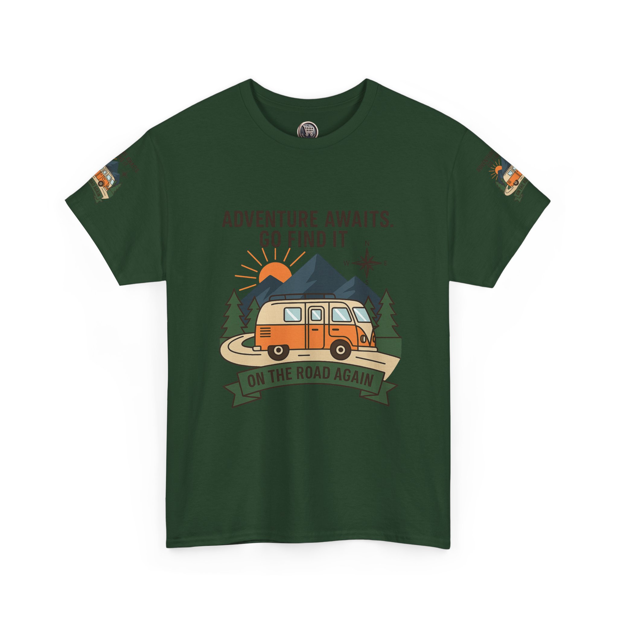 10956735597727147334_2048.jpeg Unisex Heavy Cotton Tee — 'Adventure Awaits. Go Find It' Camper Van T‑Shirt