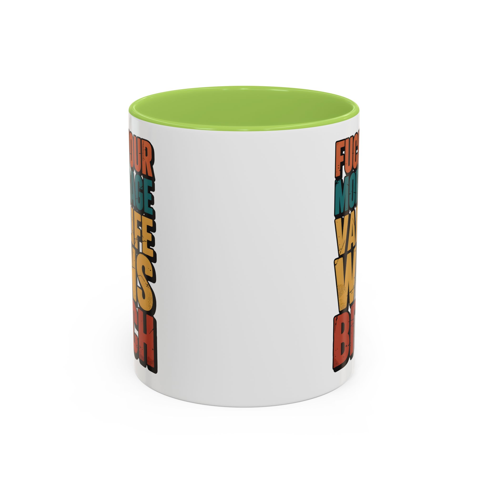 Accent Coffee Mug (11, 15oz) — "Fuck Your Mortgage" Design F**K-Line