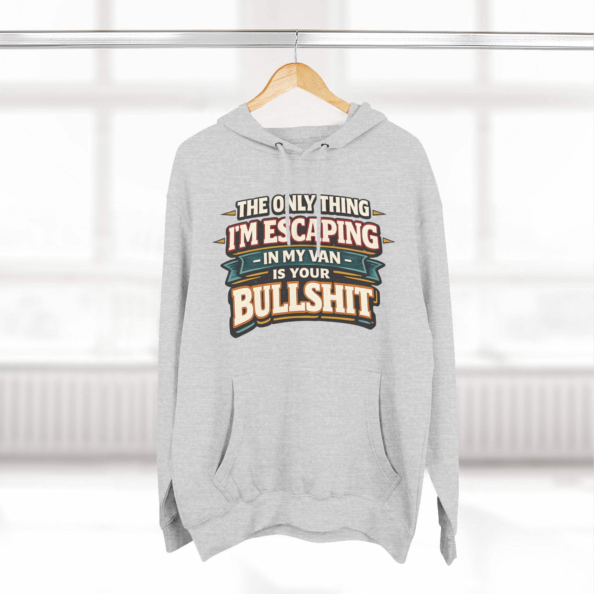 10973369578731578094_2048.jpeg Three-Panel Fleece Hoodie - "The Only Thing I´m Escaping" Design F**K-Line