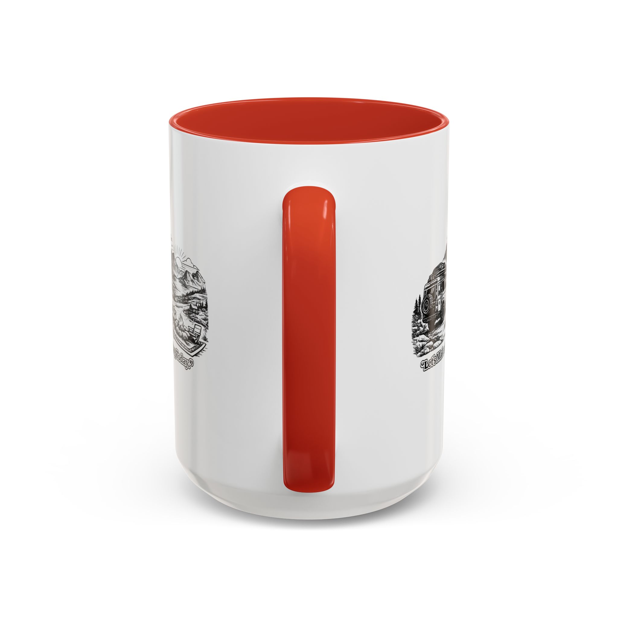 Accent Coffee Mug (11, 15oz) — "Lets make Someday, Today?" Design Minimal-Line