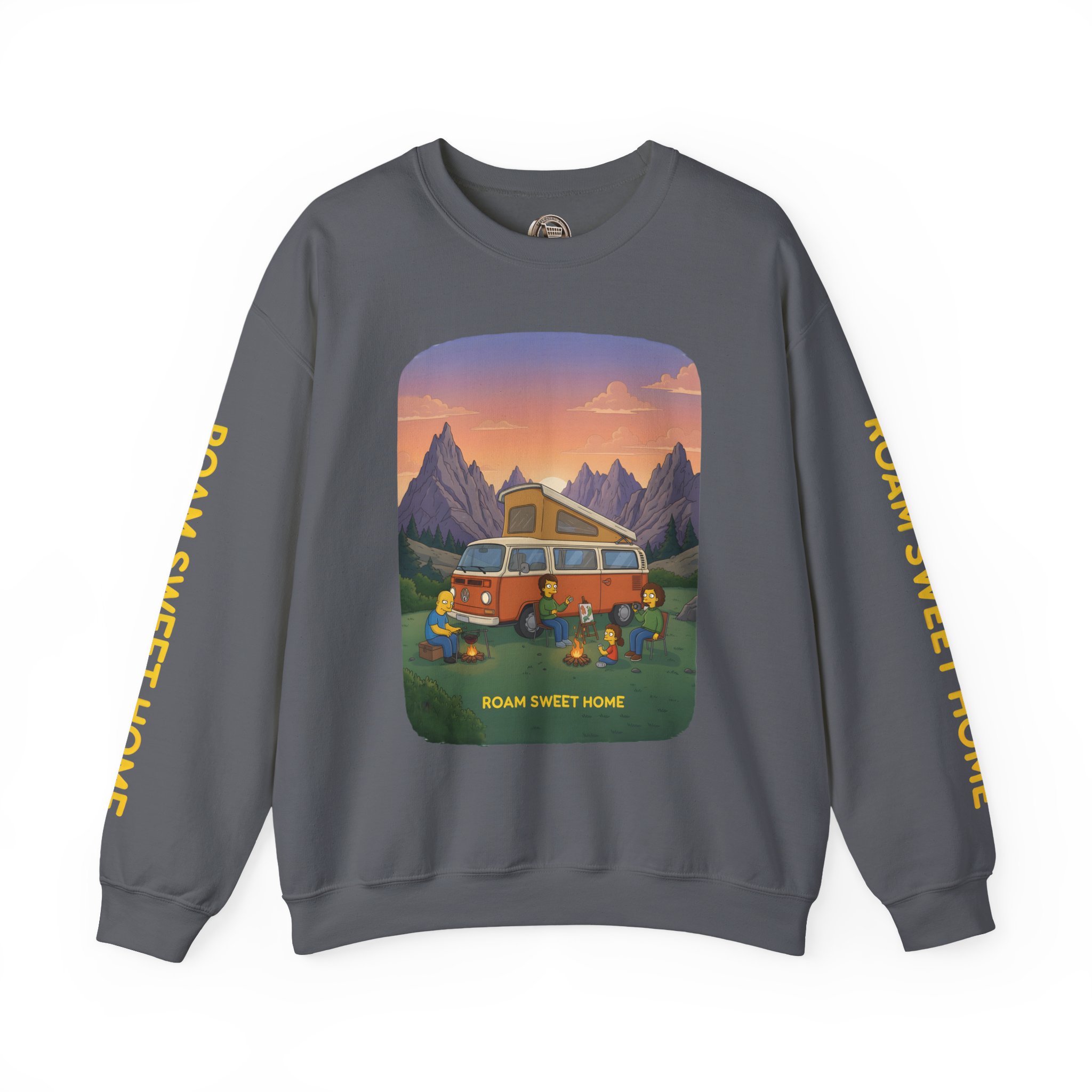 Unisex Heavy Blend™ Crewneck Sweatshirt — "Roam Sweet Home" Design Sitcom-Line