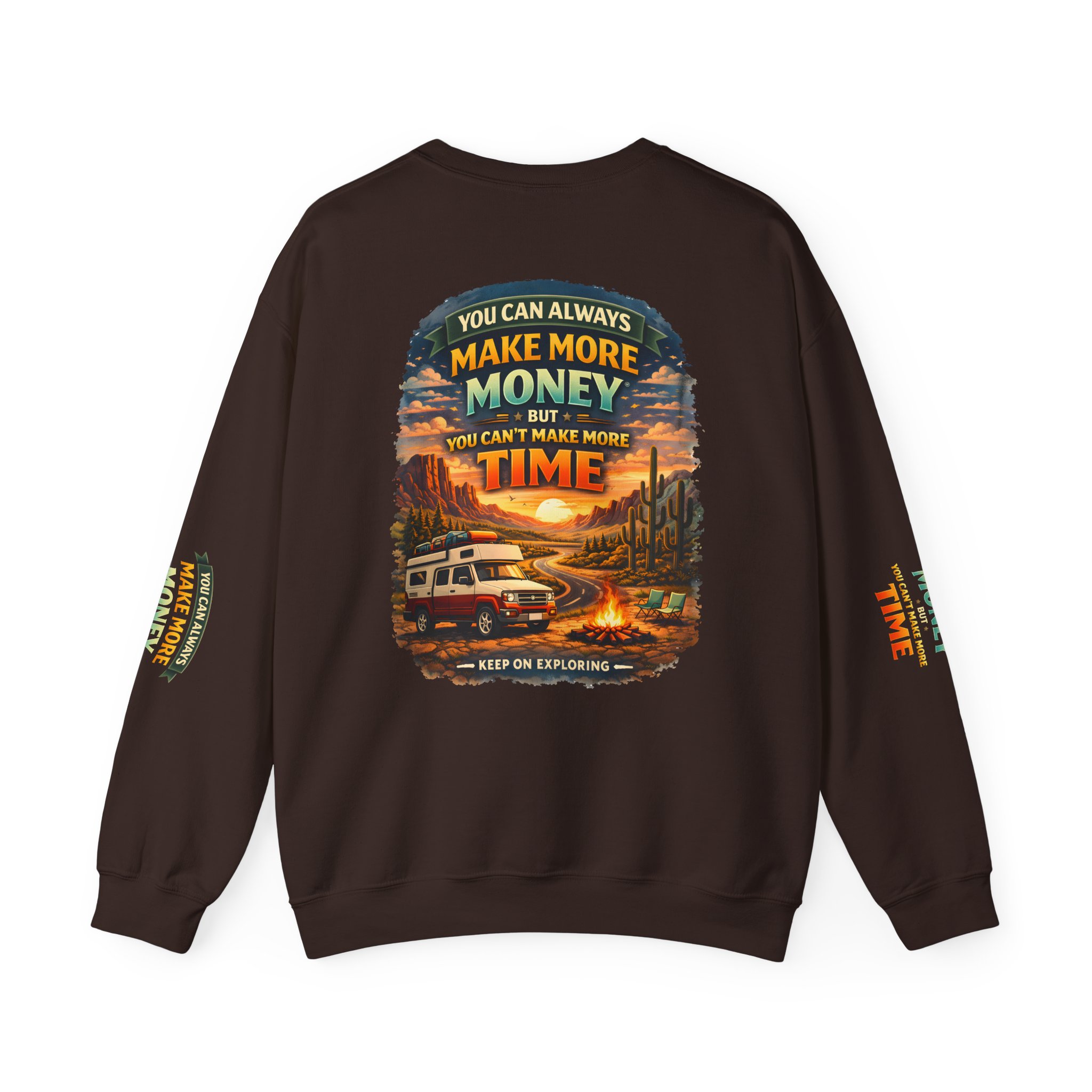 Unisex Heavy Blend™ Crewneck Sweatshirt — "You Can Always Make More Money" Design Scenic-Line