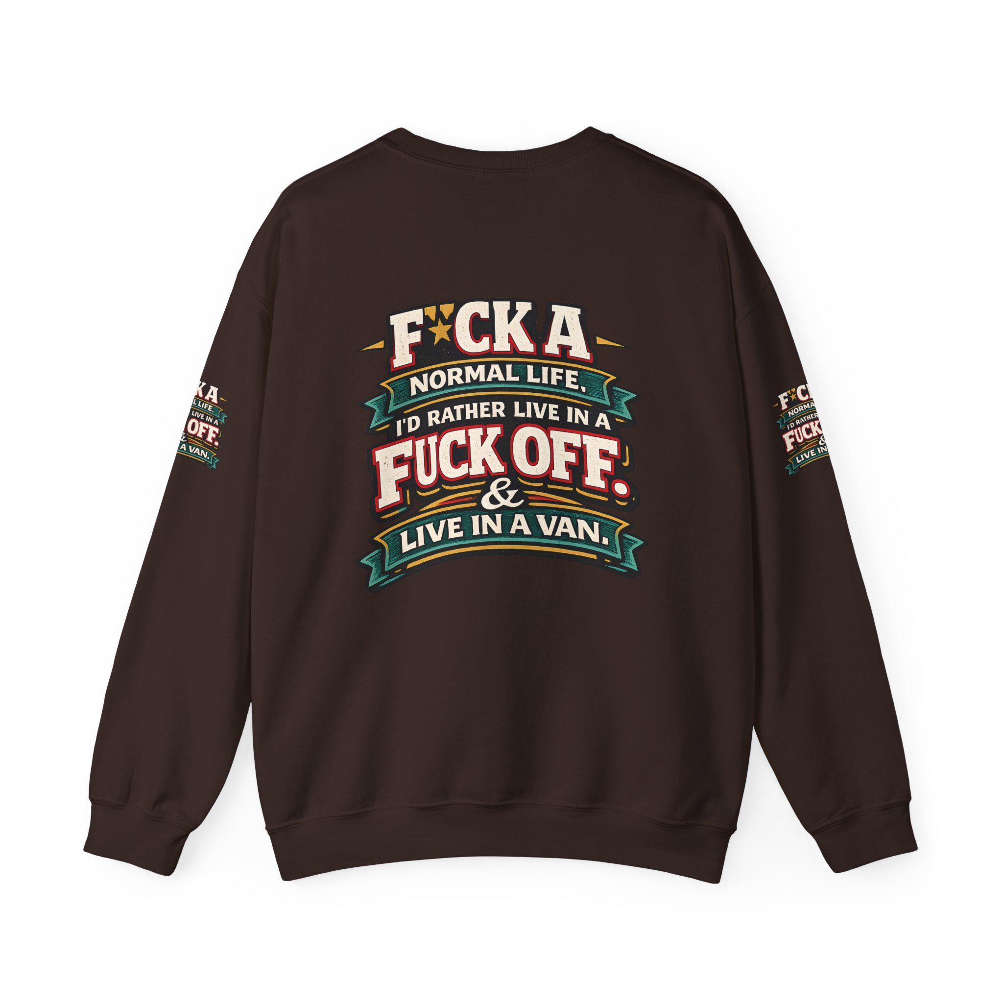 10985866695924391262_2048.jpeg Unisex Heavy Blend™ Crewneck Sweatshirt — "Fuck A Normal Life" Design F**K-Line
