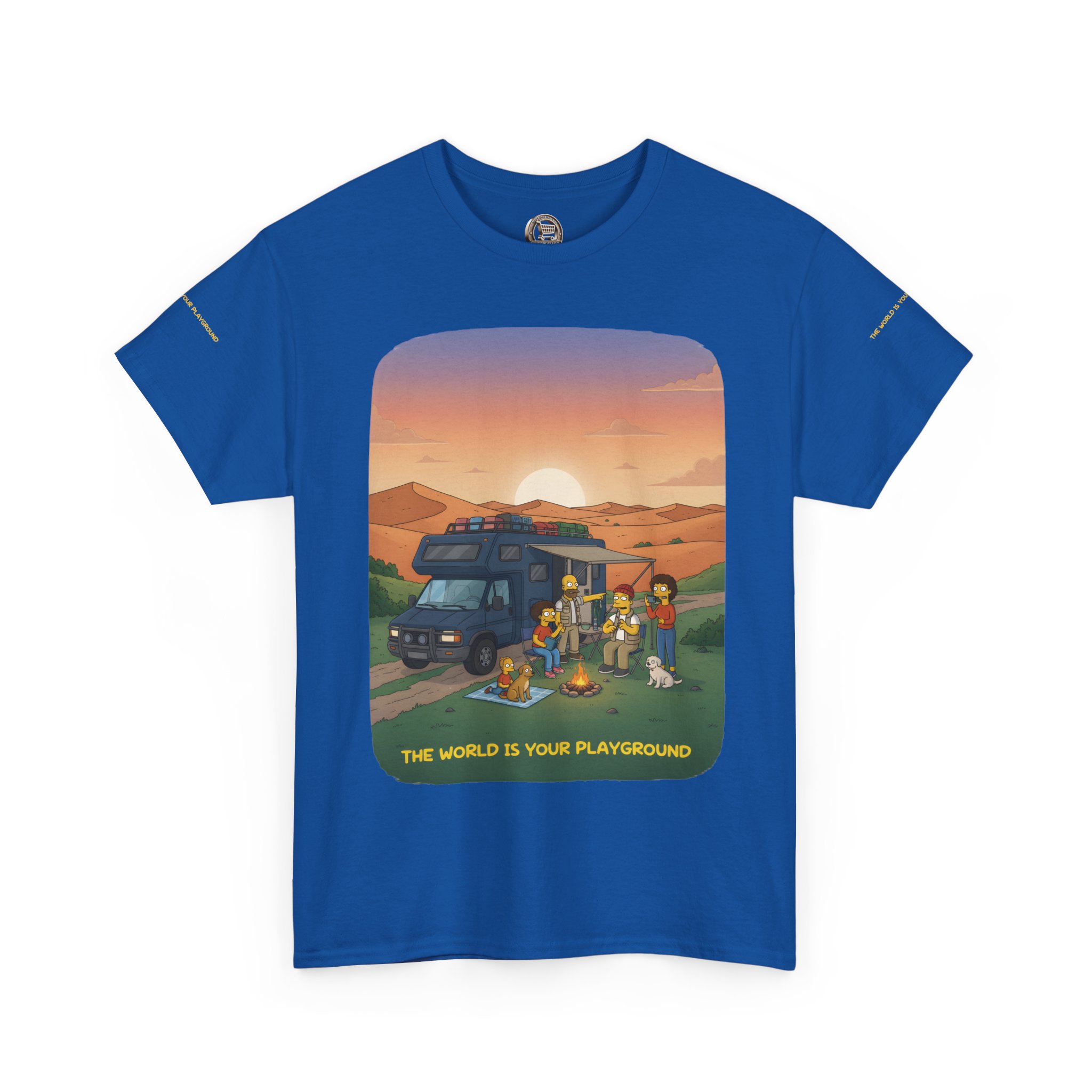 Unisex Heavy Cotton Tee — "The World Is Your playground" Design Sitcom-Line