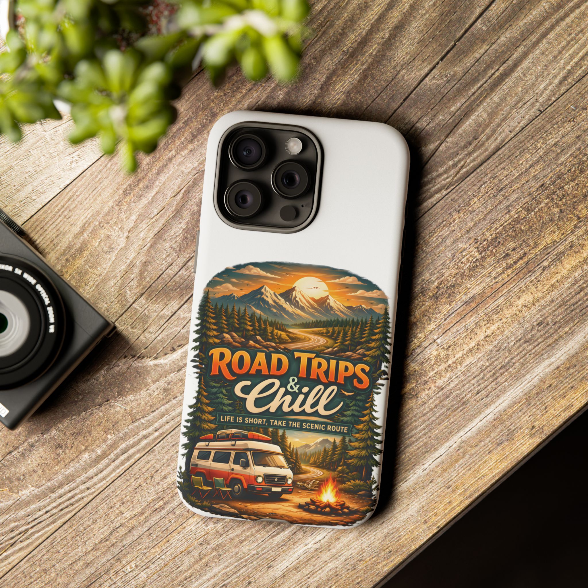Phone Case — "Road Trips and Chill" (Design Scenic-Line)