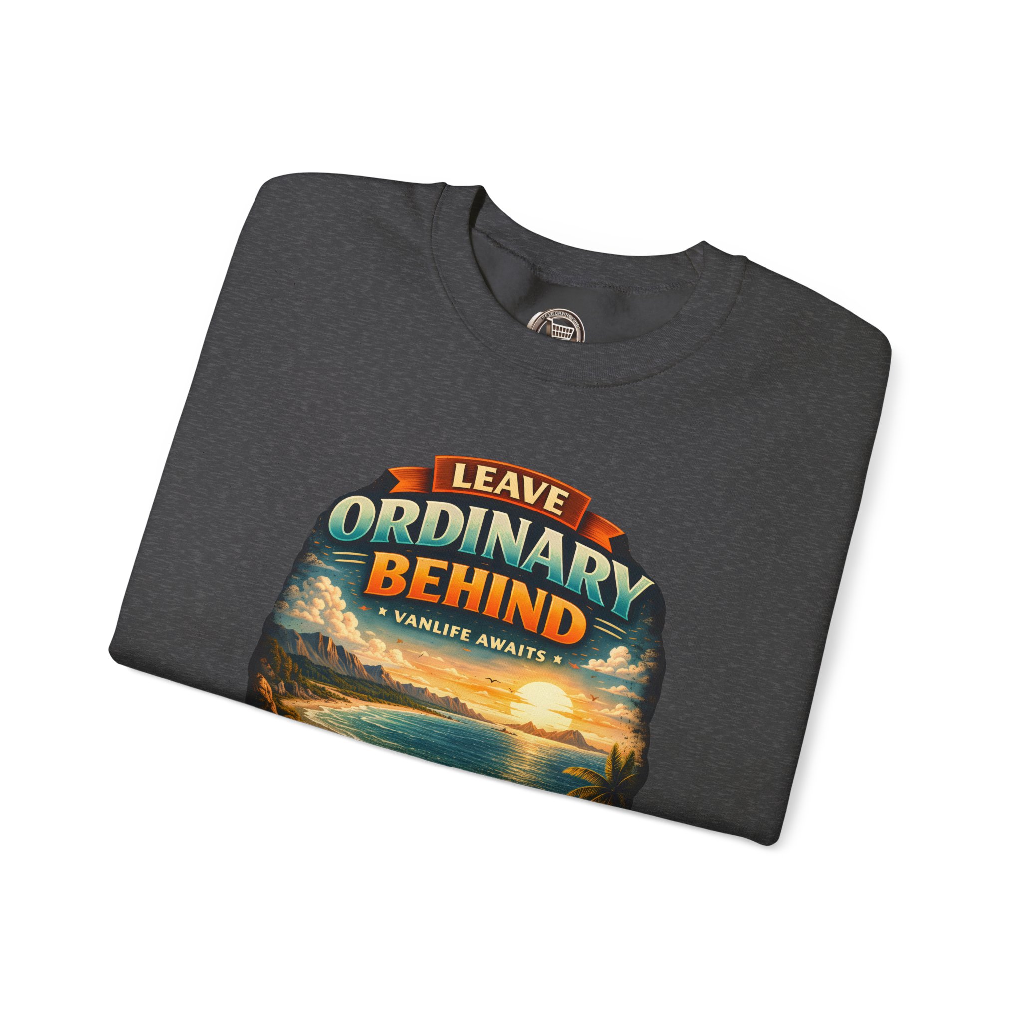 Unisex Heavy Blend™ Crewneck Sweatshirt — "Leave Ordinary Behind" Design Scenic-Line